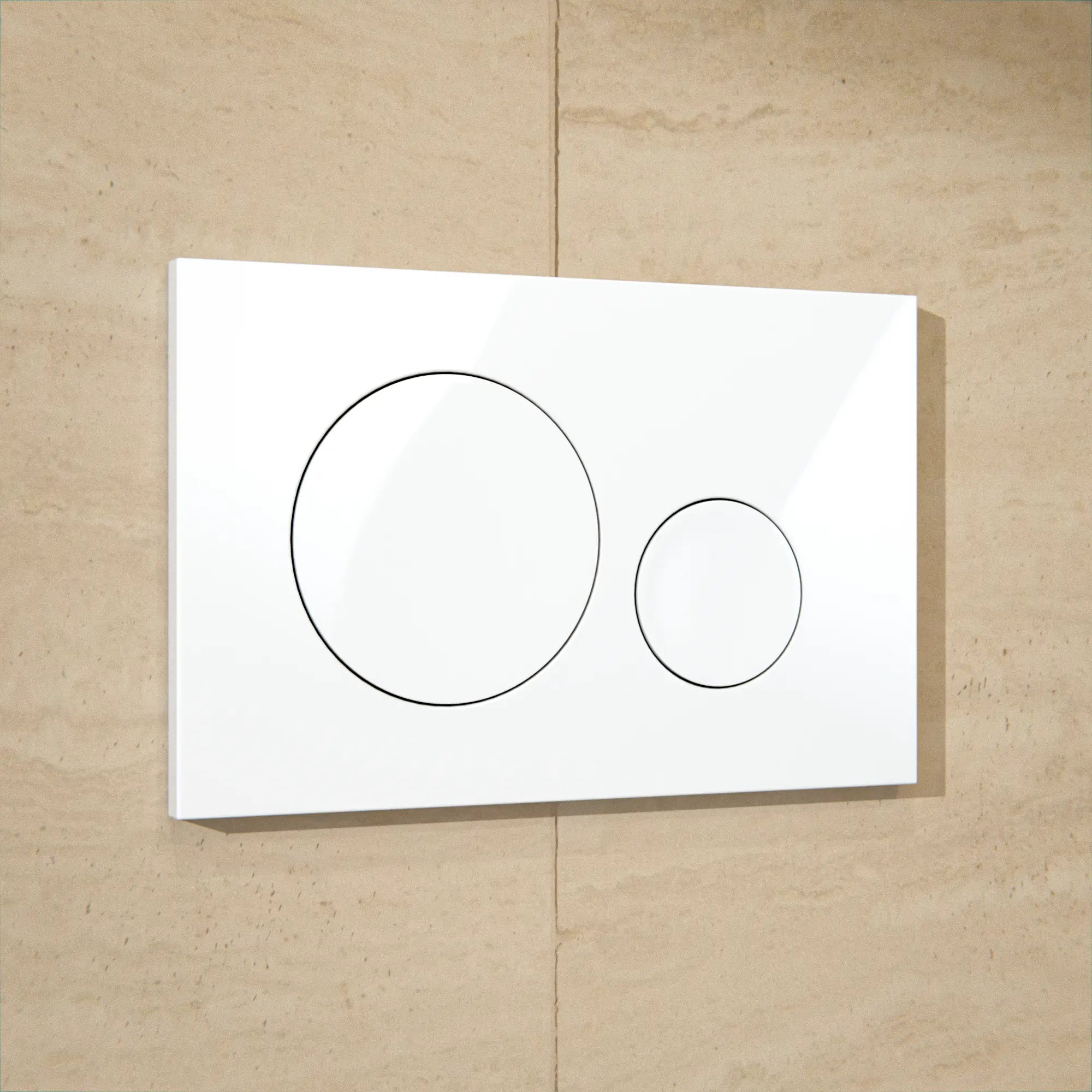 Mirlux Bedienungsplatte - Glänzend weiß- ABS Kunststoff DualFlush - Vorbestellen