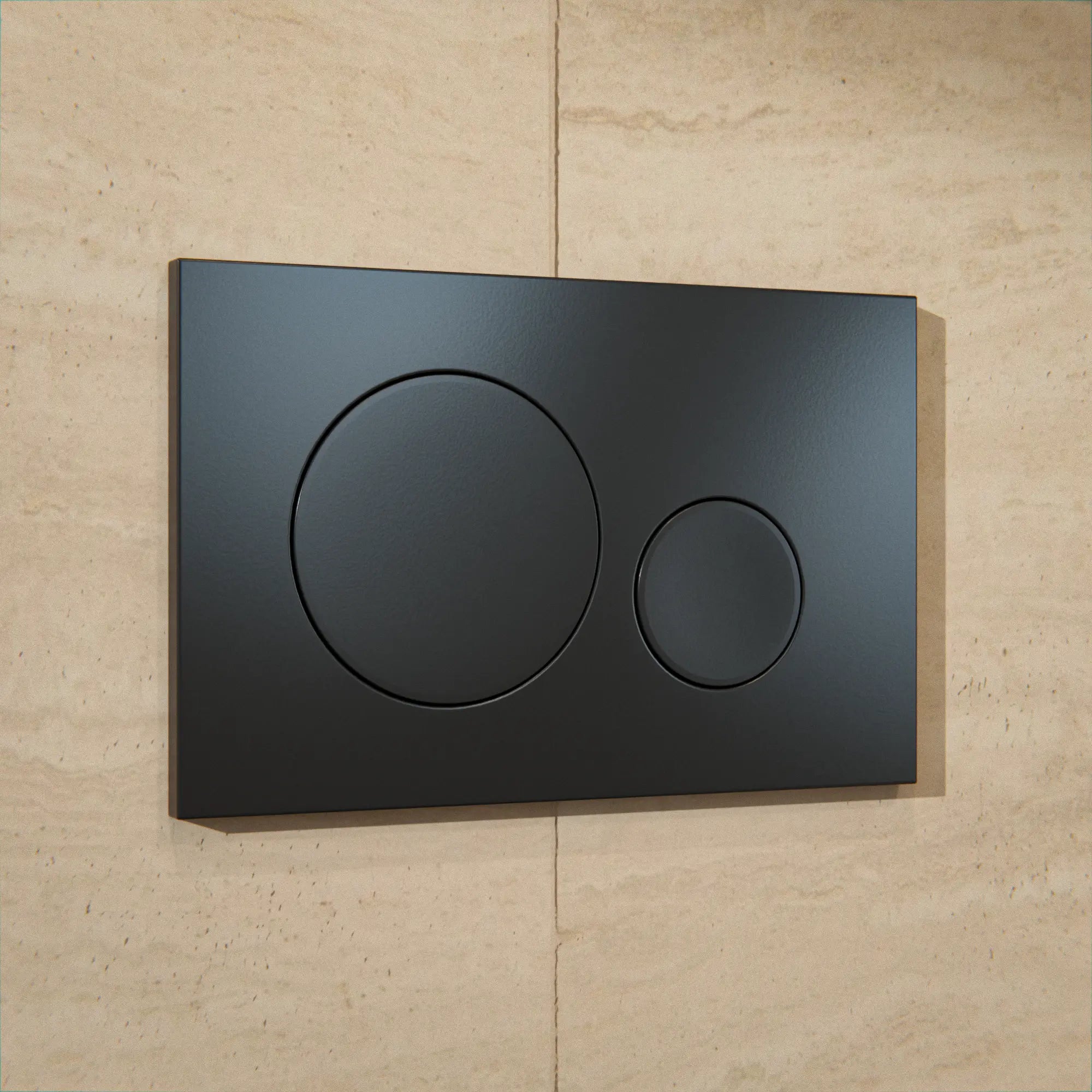 Mirlux Bedienungsplatte - Matt Schwarz - ABS Kunstof DualFlush - Vorbestellen