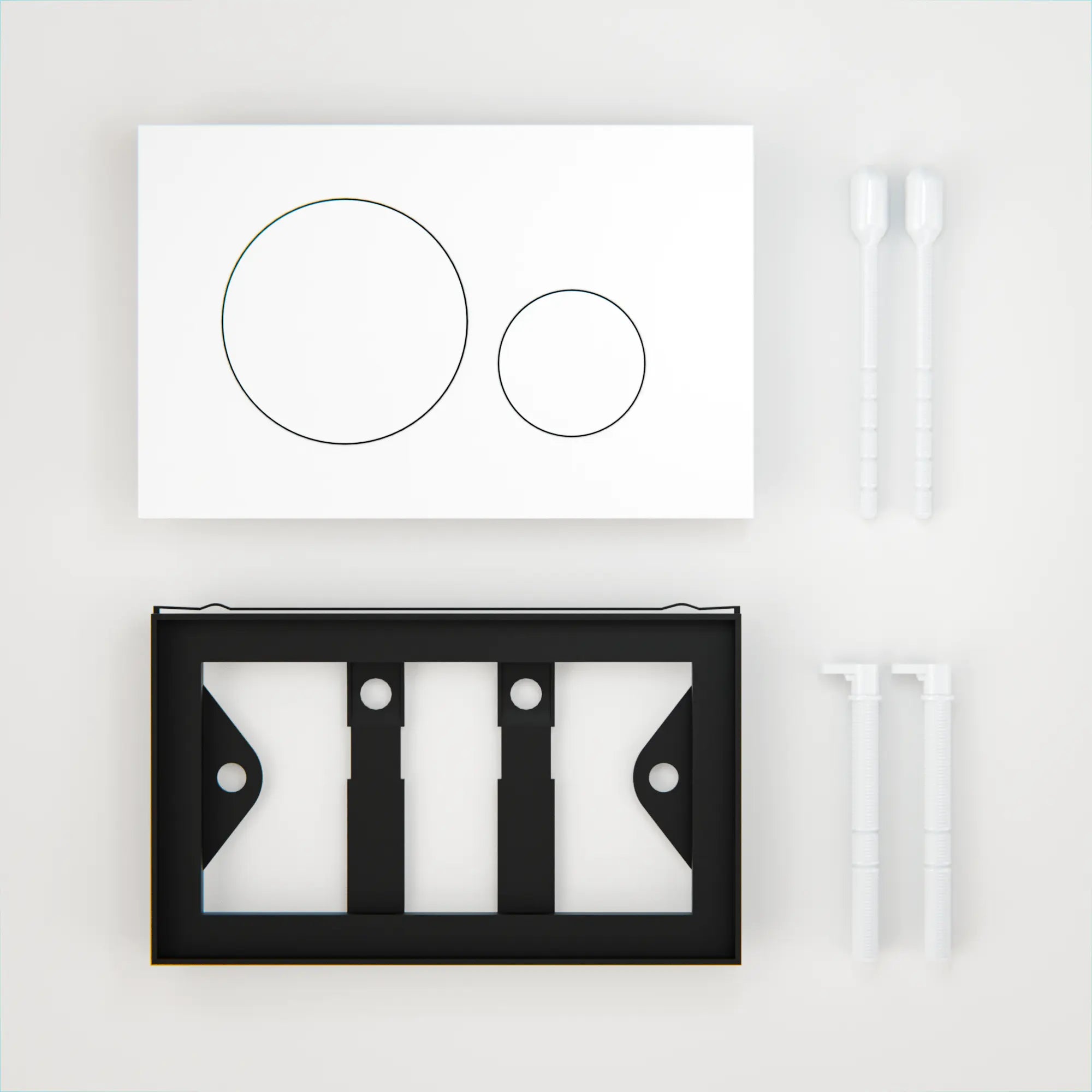 Mirlux Bedienplatte - Matt Weiß-ABS-Kunststoff DualFlush - Vorbestellen