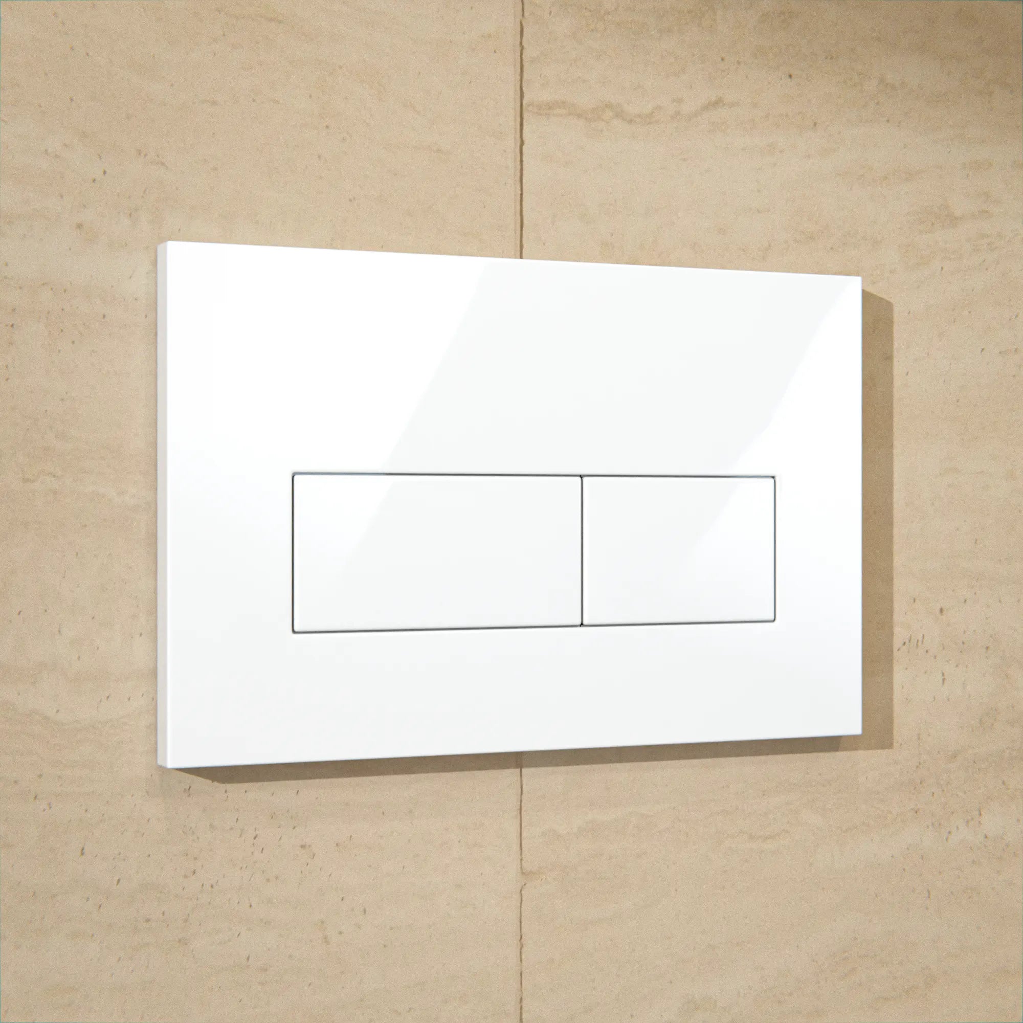 Mirlux Bedienungsplatte - Glänzend weiß- ABS Kunststoff DualFlush - Vorbestellen