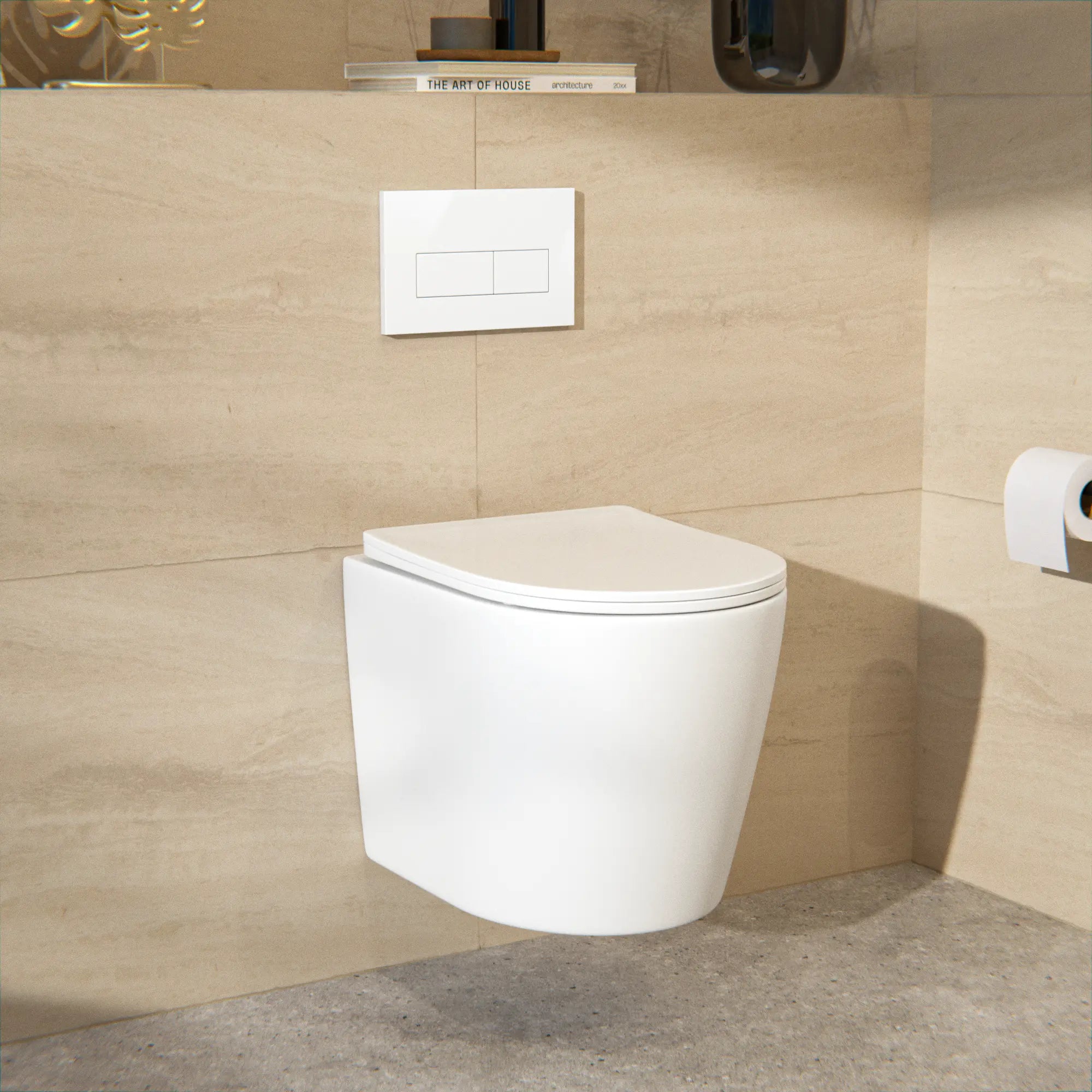 Mirlux Bedienungsplatte - Glänzend weiß- ABS Kunststoff DualFlush - Vorbestellen