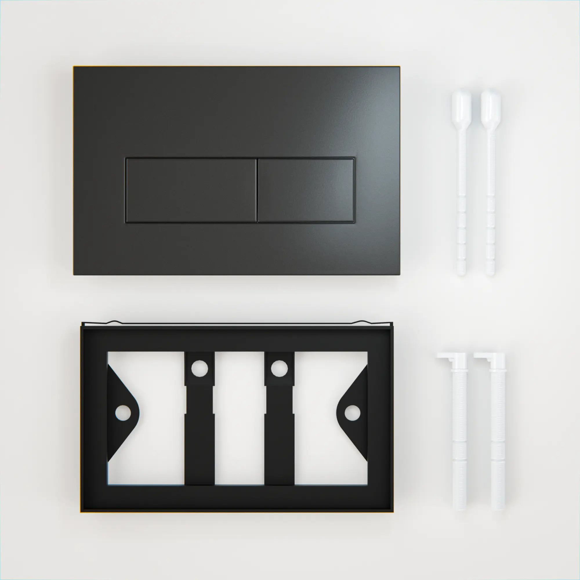 Mirlux Bedienungsplatte - Matt Schwarz - ABS Kunststoff DualFlush - Vorbestellen