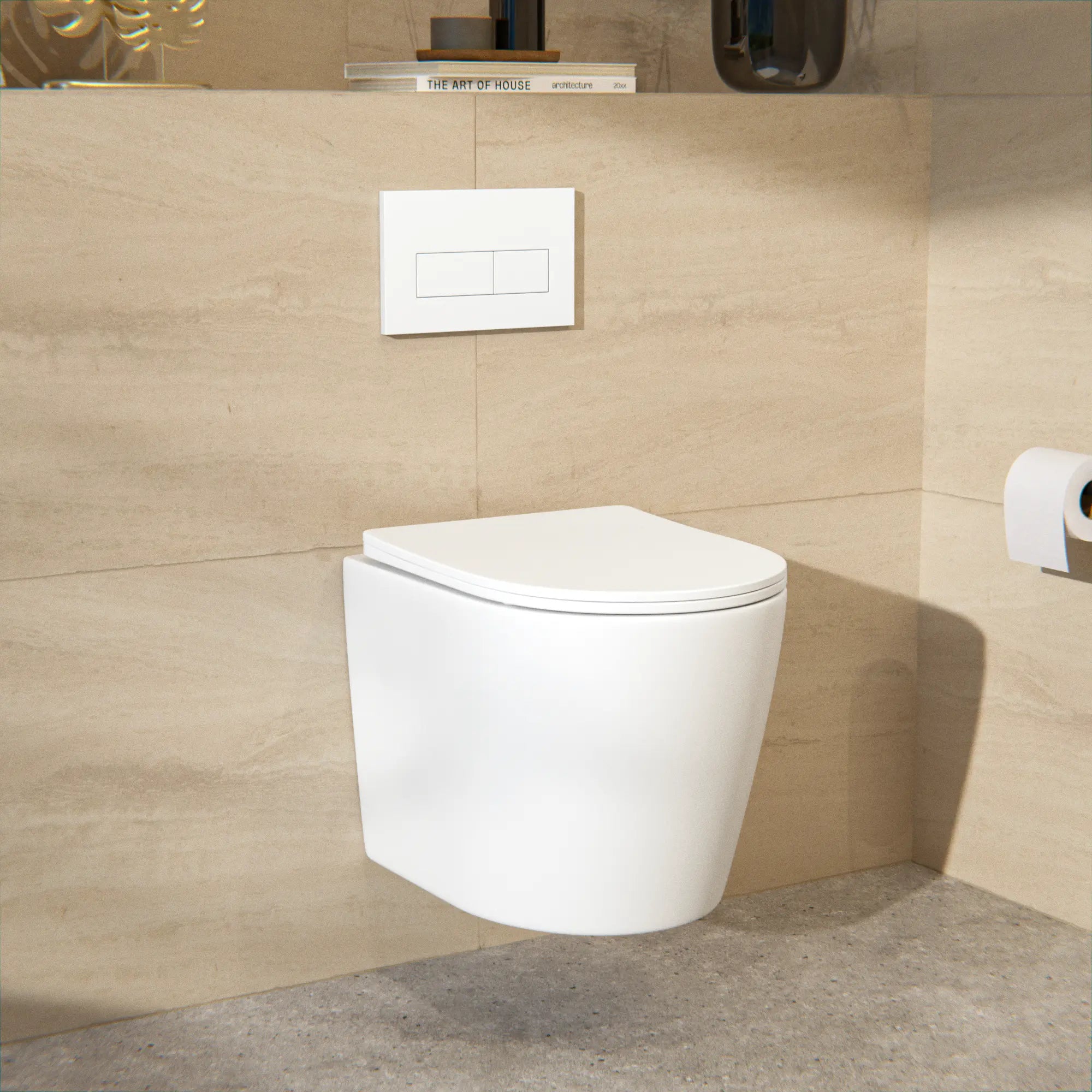 Mirlux Bedienungsplatte - Matt Weiß- ABS Kunststoff DualFlush - Vorbestellen