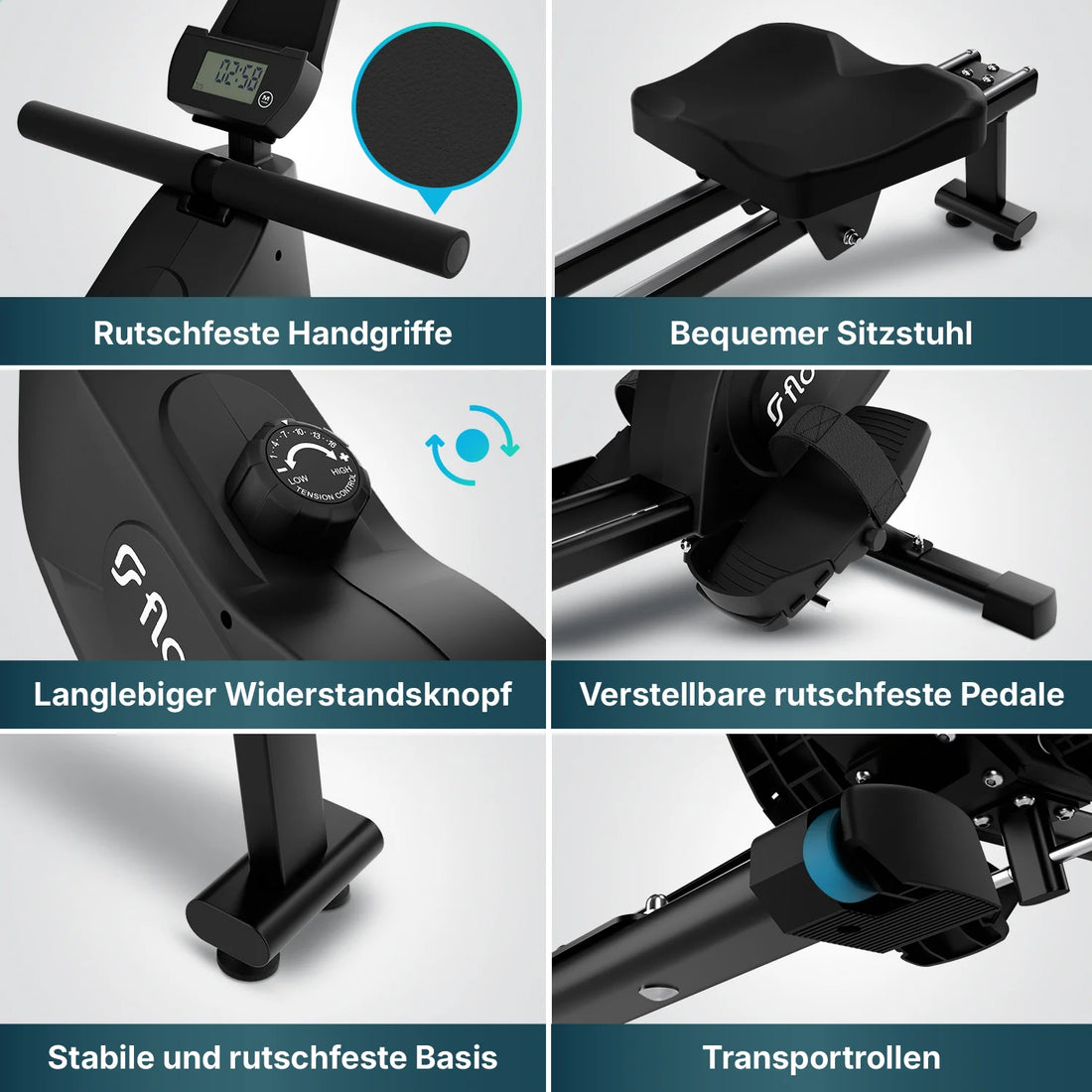 Rudergerät - Elvora Edge - Magnetwiderstand
