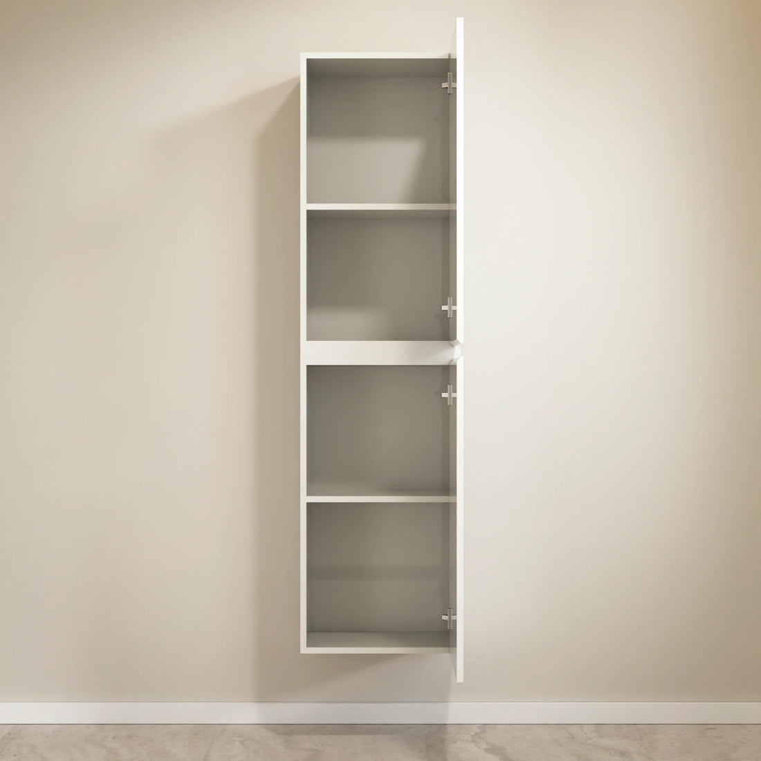Badezimmer Hochschrank Ruvo – 150 cm – Weiß