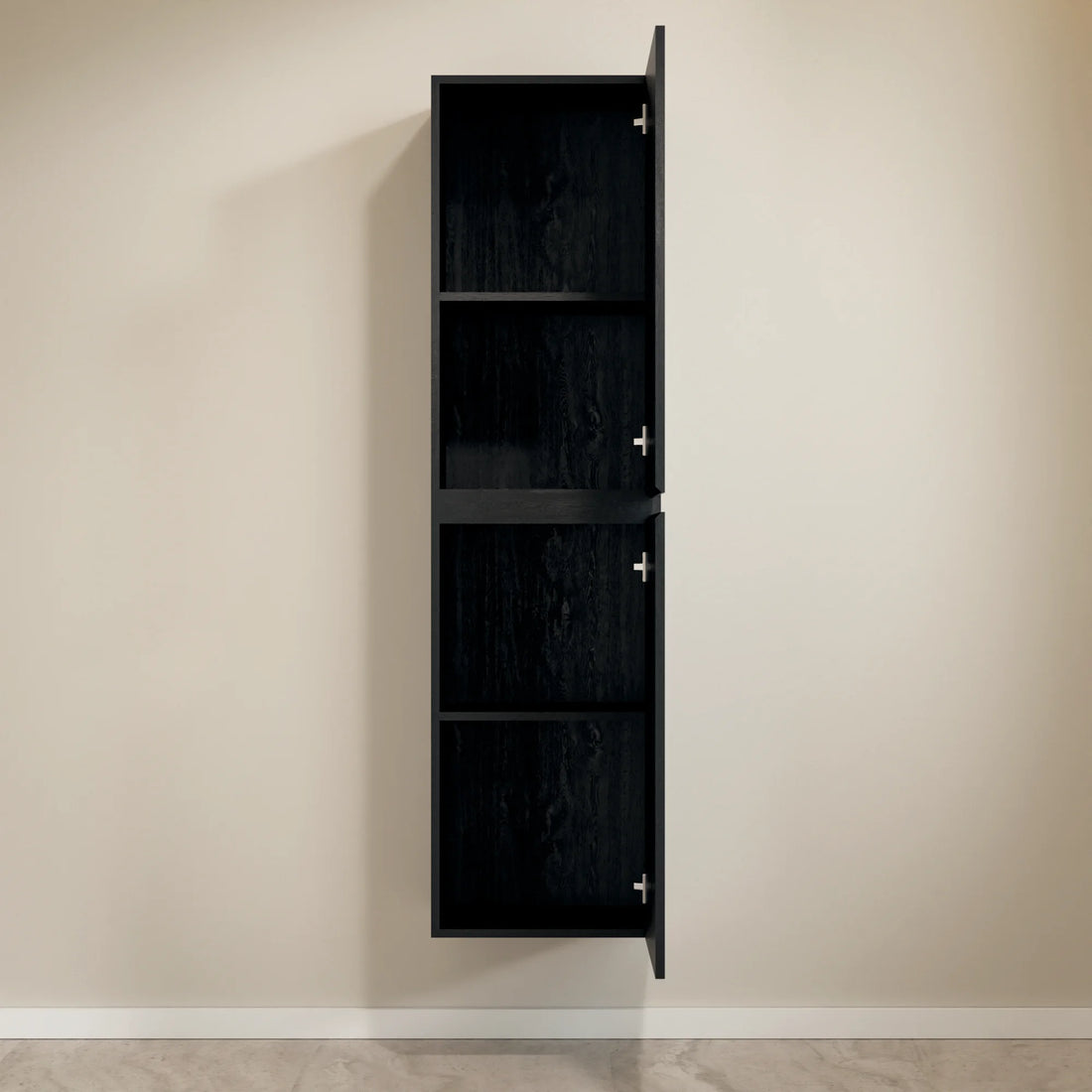 Badezimmer Hochschrank Ruvo – 150 cm – Schwarzeiche