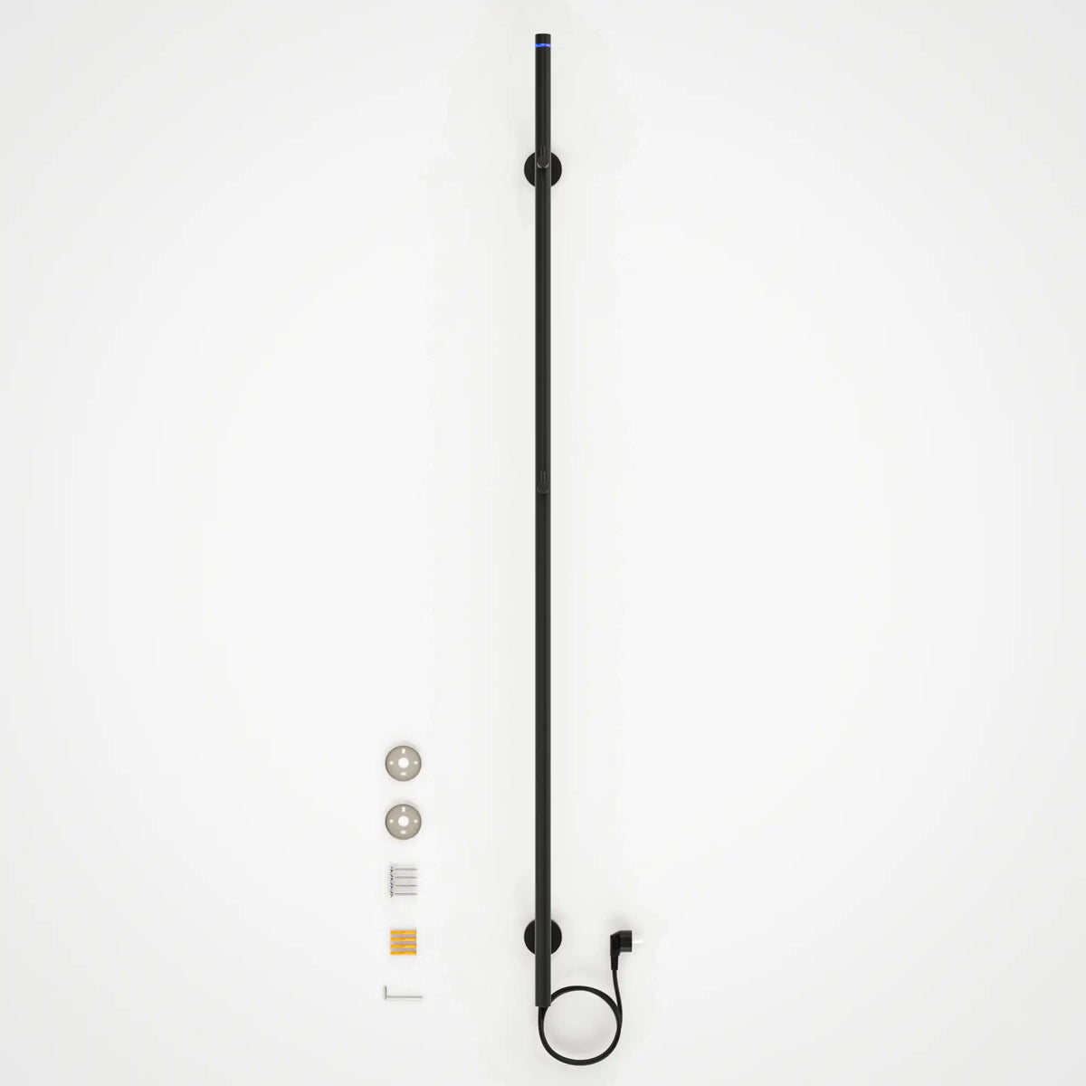 Elektrischer Handtuchheizkörper - 70 Watt - 150 cm - Matt Schwarz