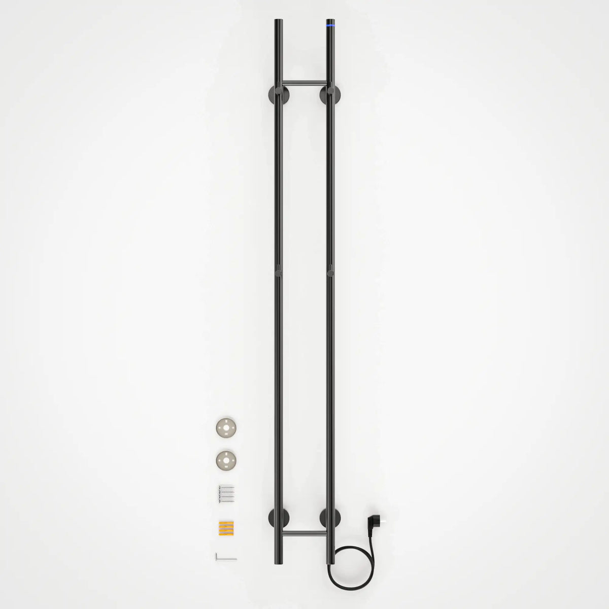 Elektrische Stab-Handtuchheizkörper Doppel - 70 Watt - 150x16.8 cm - Gunmetal