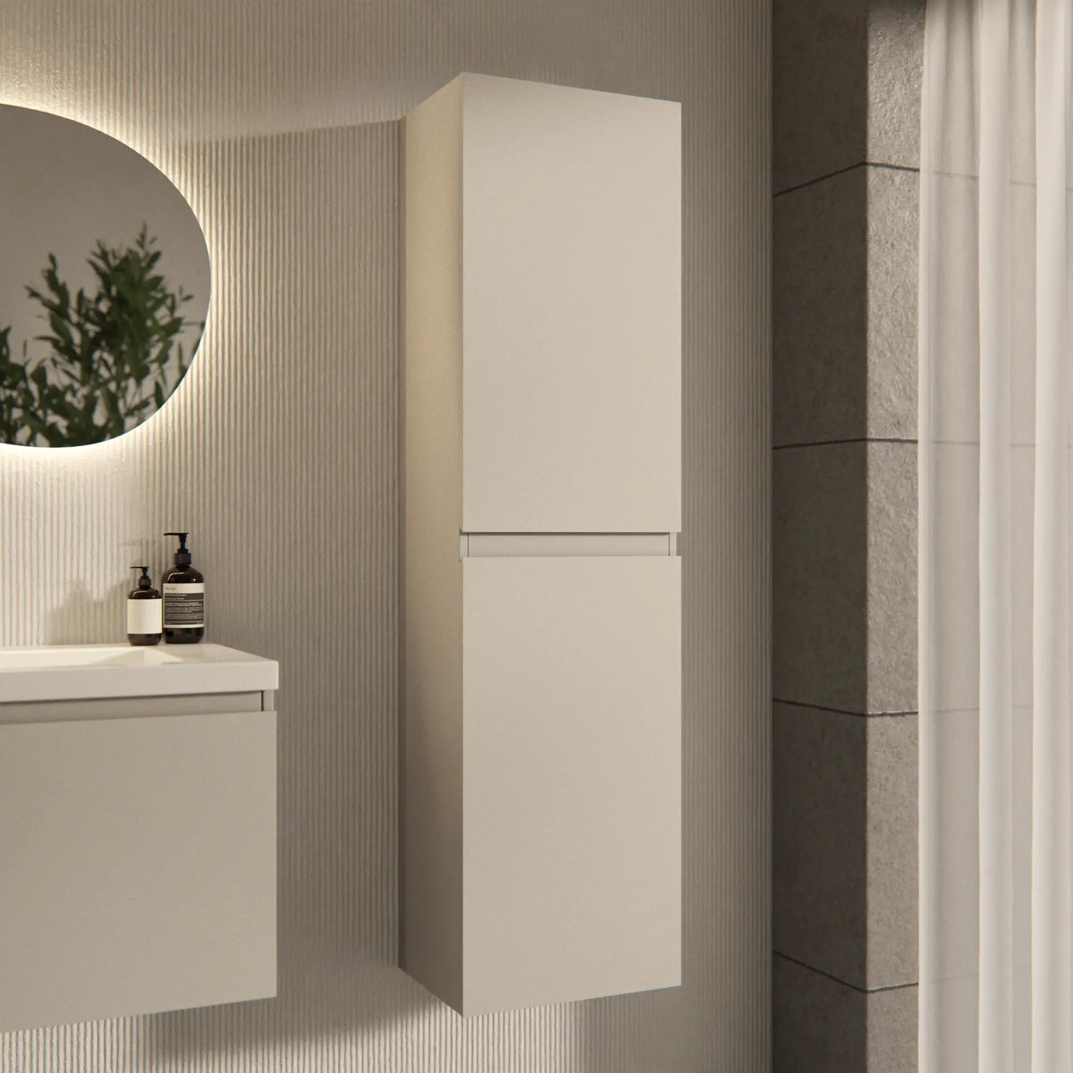 Badezimmermöbel Ruvo - 150 cm - Taupe