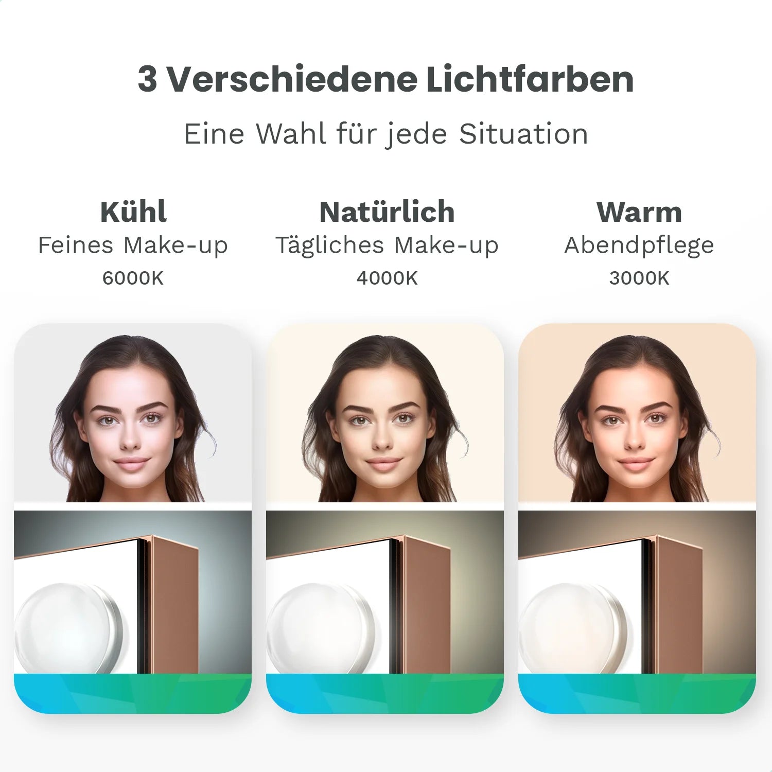 Hollywood Spiegel - Bluetooth-Lautsprecher - 80x60cm - Roségold-Pink - PRE-ORDER