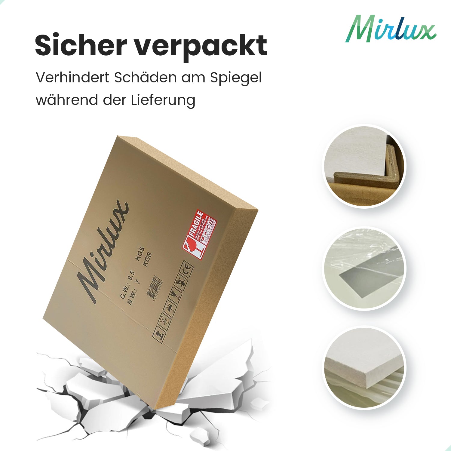 Badezimmerspiegel – 90x50cm Oval – Gold Rahmen