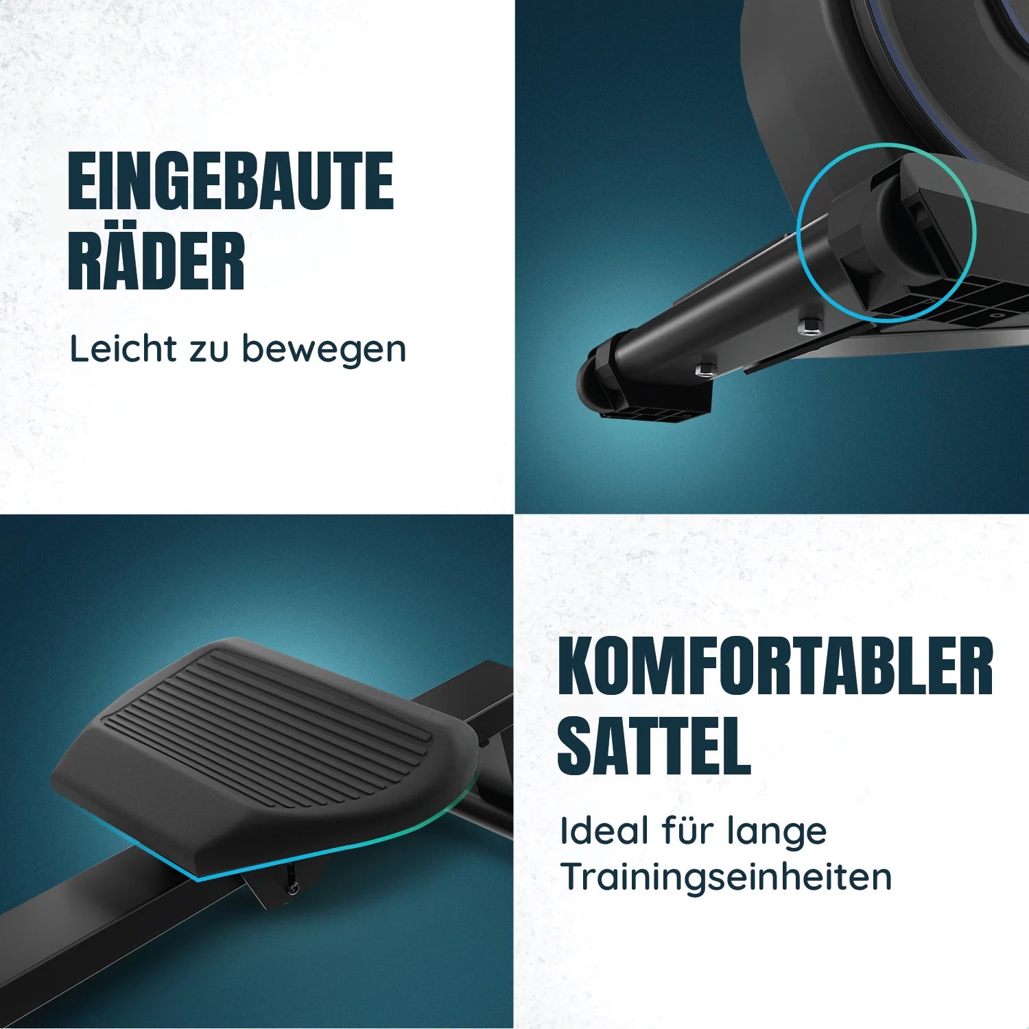 Rudergerät - 16 Widerstandsstufen - LCD-Bildschirm