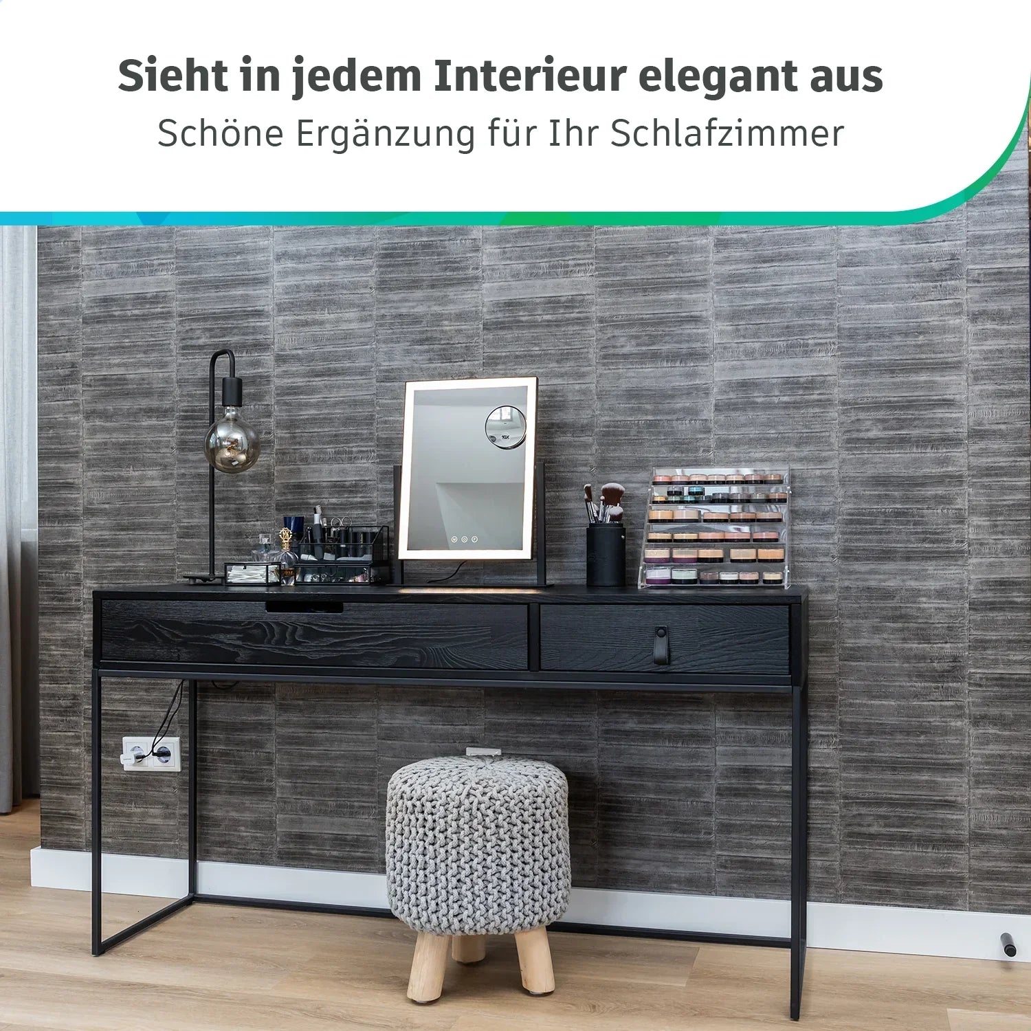 Hollywood Spiegel - 44x30cm - Schwarz - PRE-ORDER