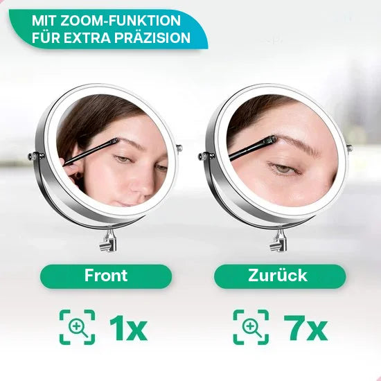 Schminkspiegel - Wiederaufladbar - 7-fache Vergrößerung - Chrom - Vorbestellen