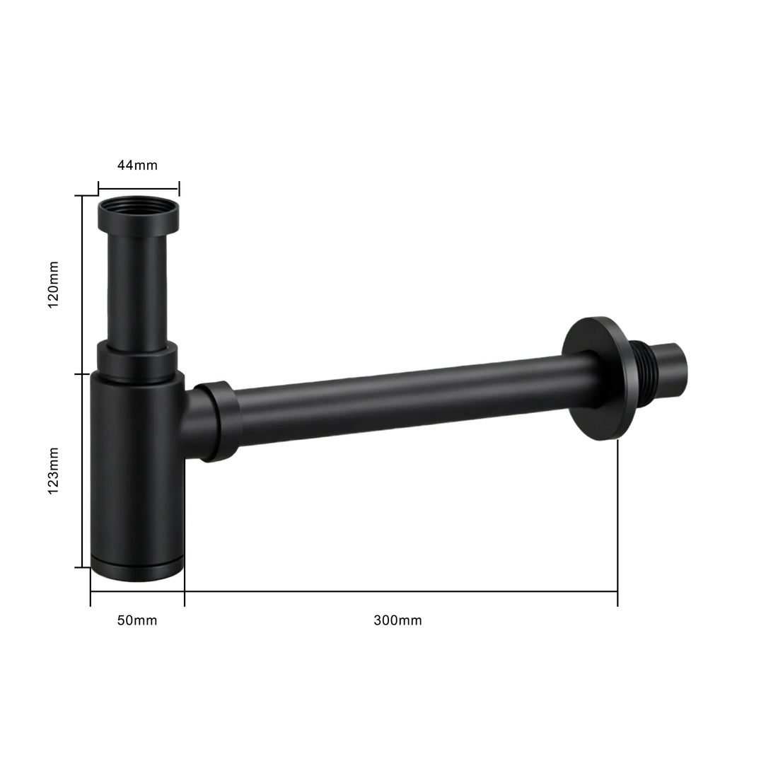 Ablaufset Matt Schwarz – Clickwaste Ablaufventil – Siphon
