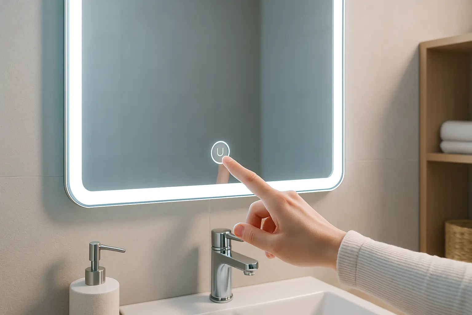 Wie funktioniert ein Touchsensor an einem Badezimmerspiegel?