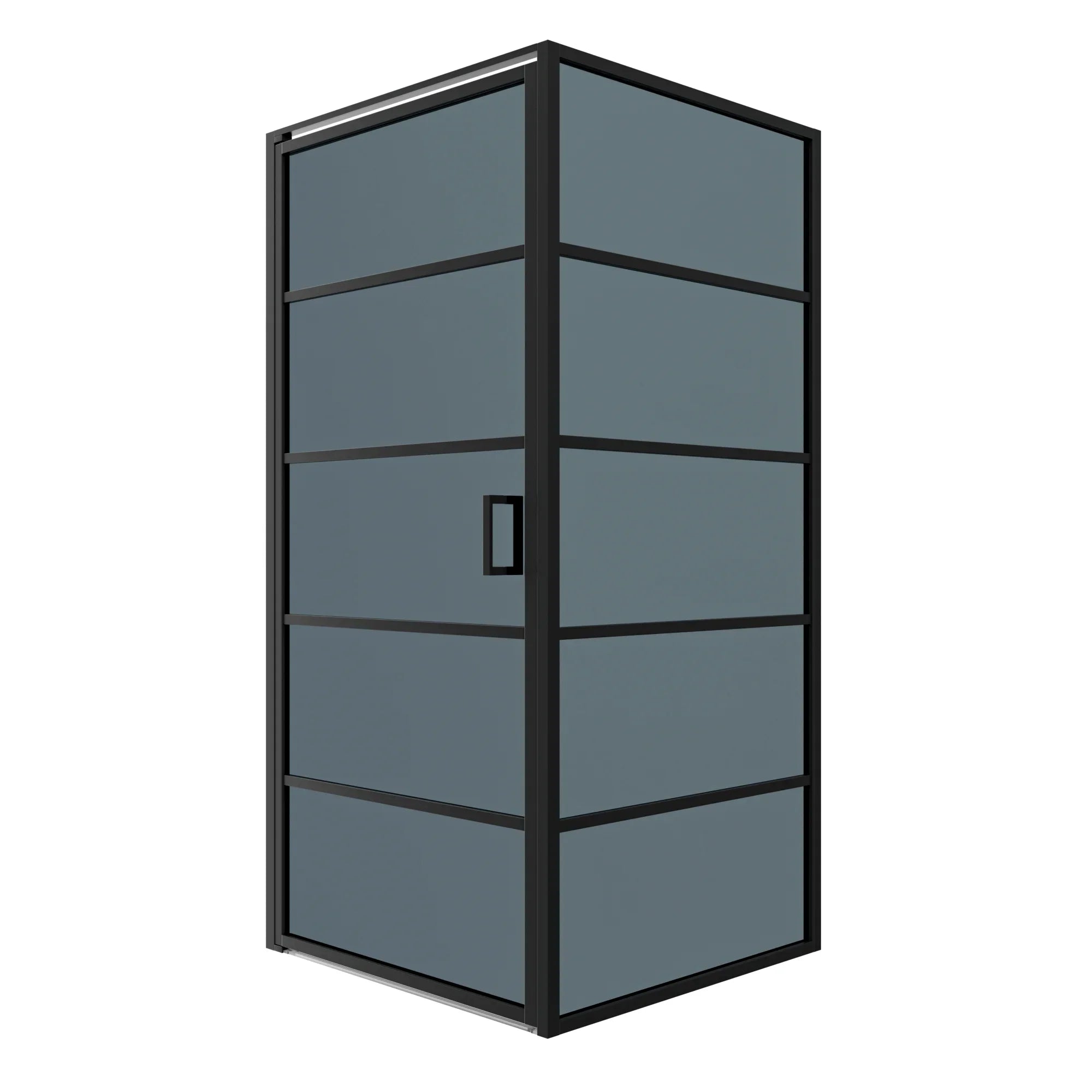 Duschkabine Oris - 90 x 200 - Schwarzes Glas - Schwarz