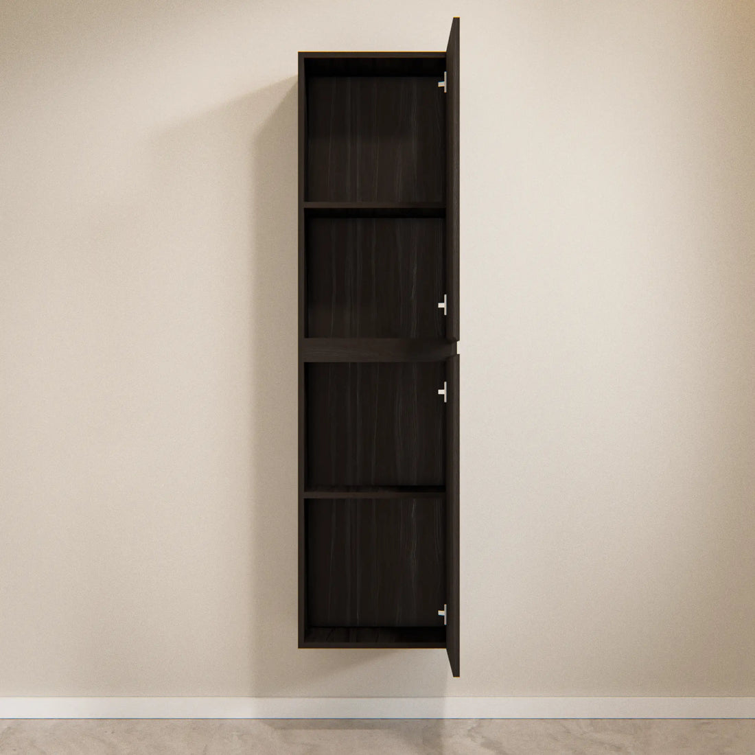 Badezimmer Hochschrank Ruvo – 150 cm – Walnussbraun