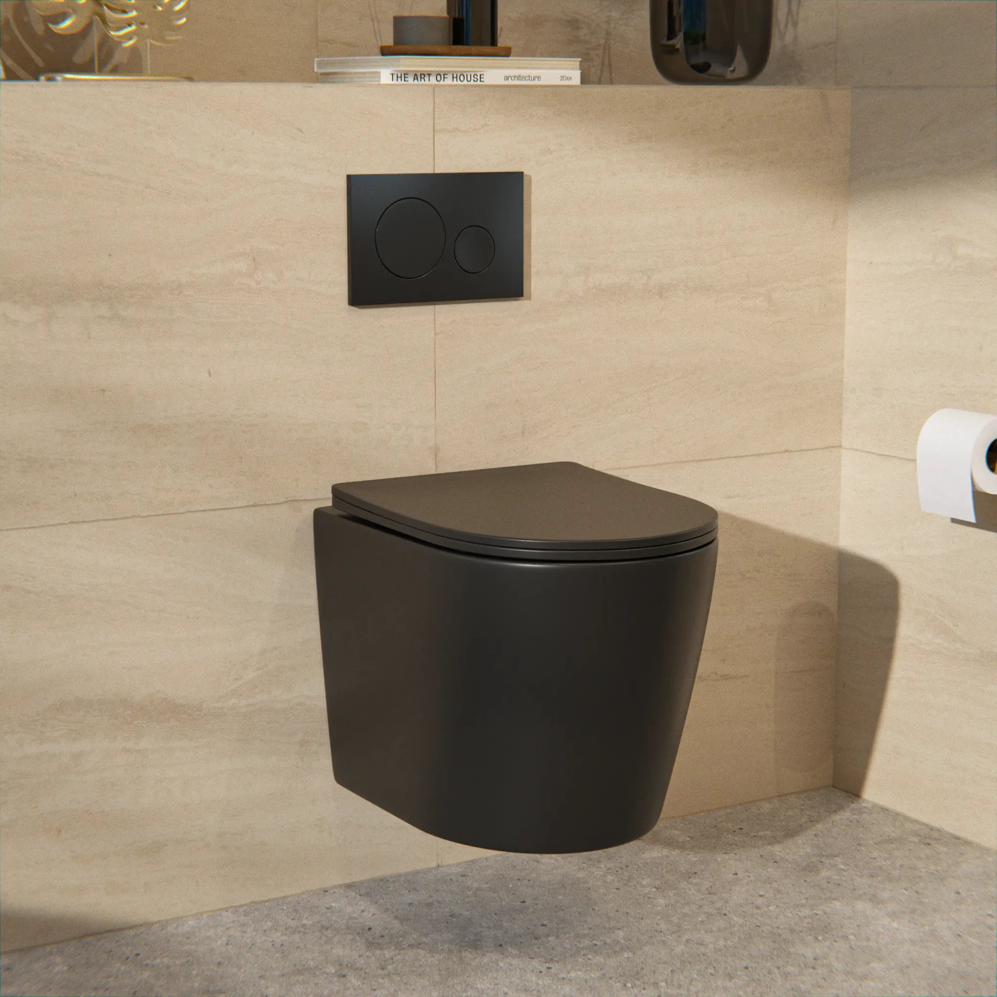 Mirlux Bedienungsplatte - Matt Schwarz - ABS Kunstof DualFlush - Vorbestellen