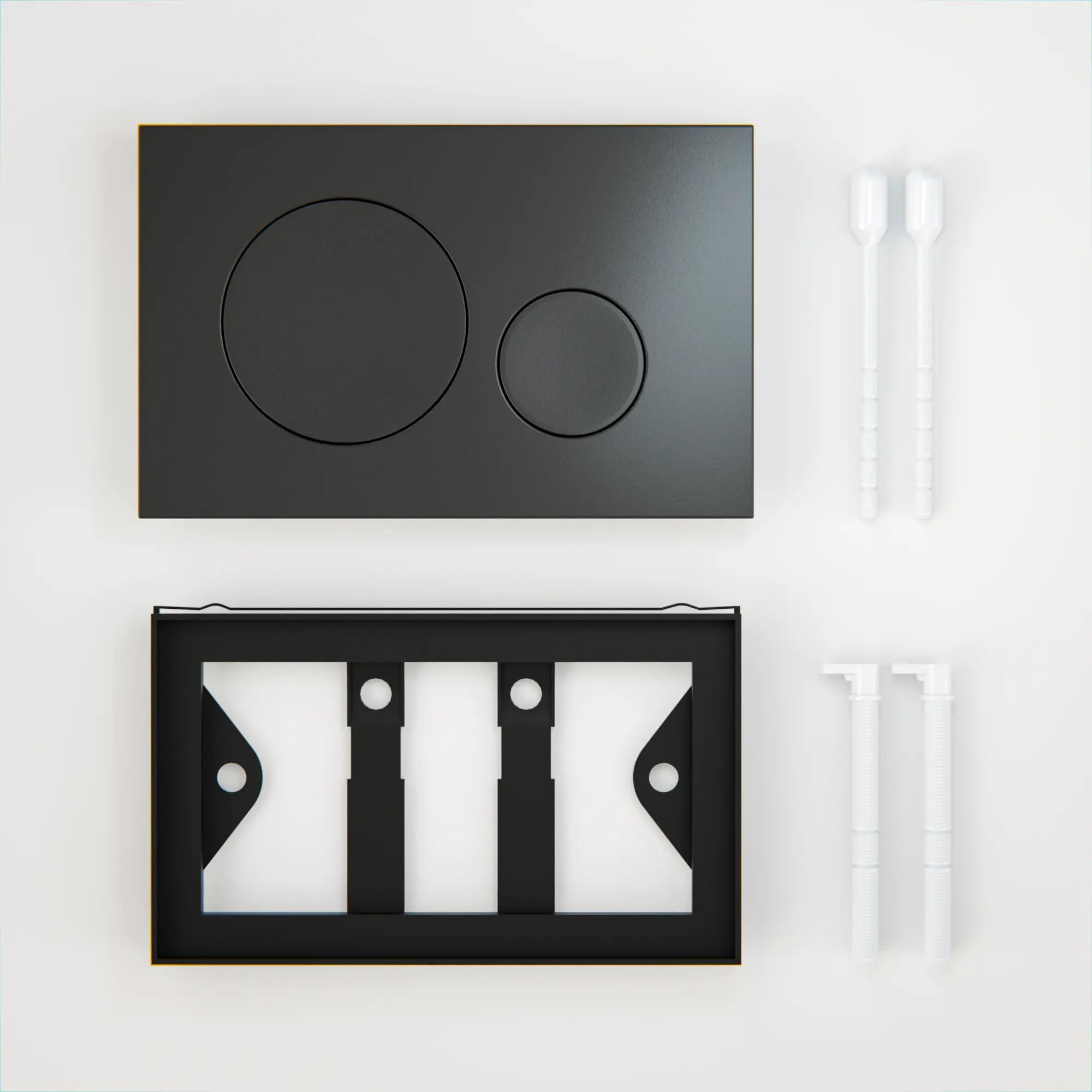 Mirlux Bedienungsplatte - Matt Schwarz - ABS Kunstof DualFlush - Vorbestellen