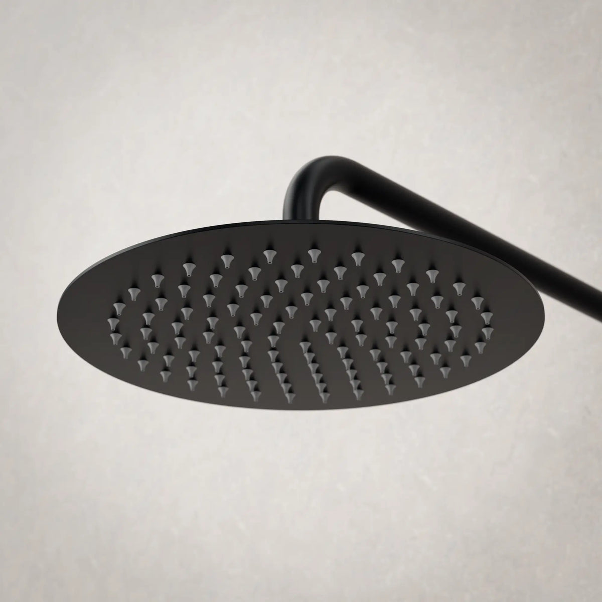 Unterputz-Regendusche Daro - Matt Schwarz mit Thermostatarmatur - 25 cm