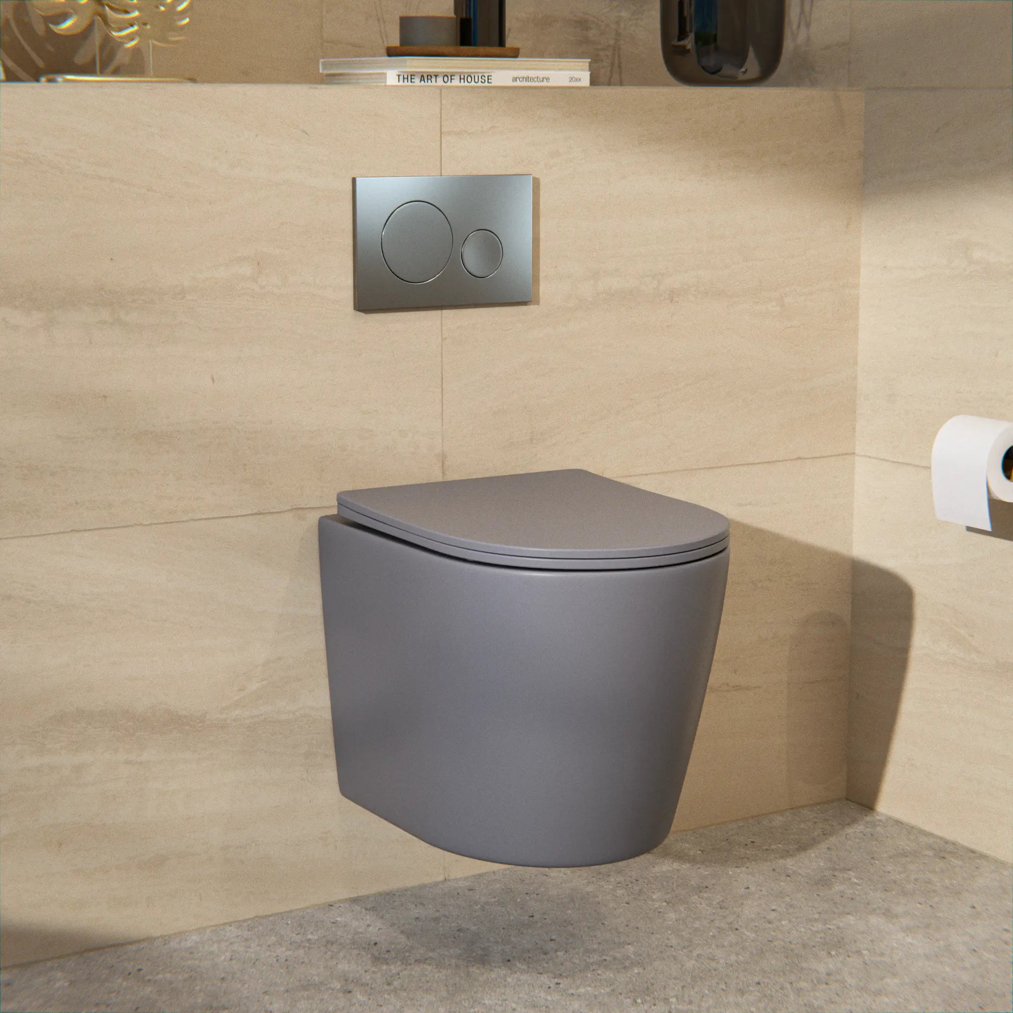 Mirlux Bedienungsplatte - Grau - ABS Kunstof DualFlush - Vorbestellen