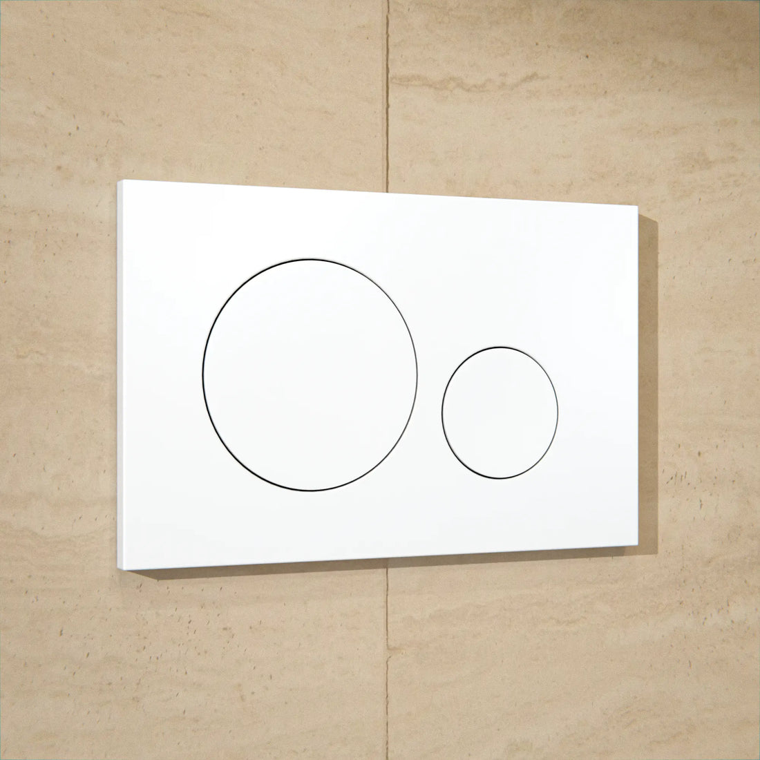 Mirlux Bedienungsplatte - Matt Weiß-ABS-Kunststoff DualFlush