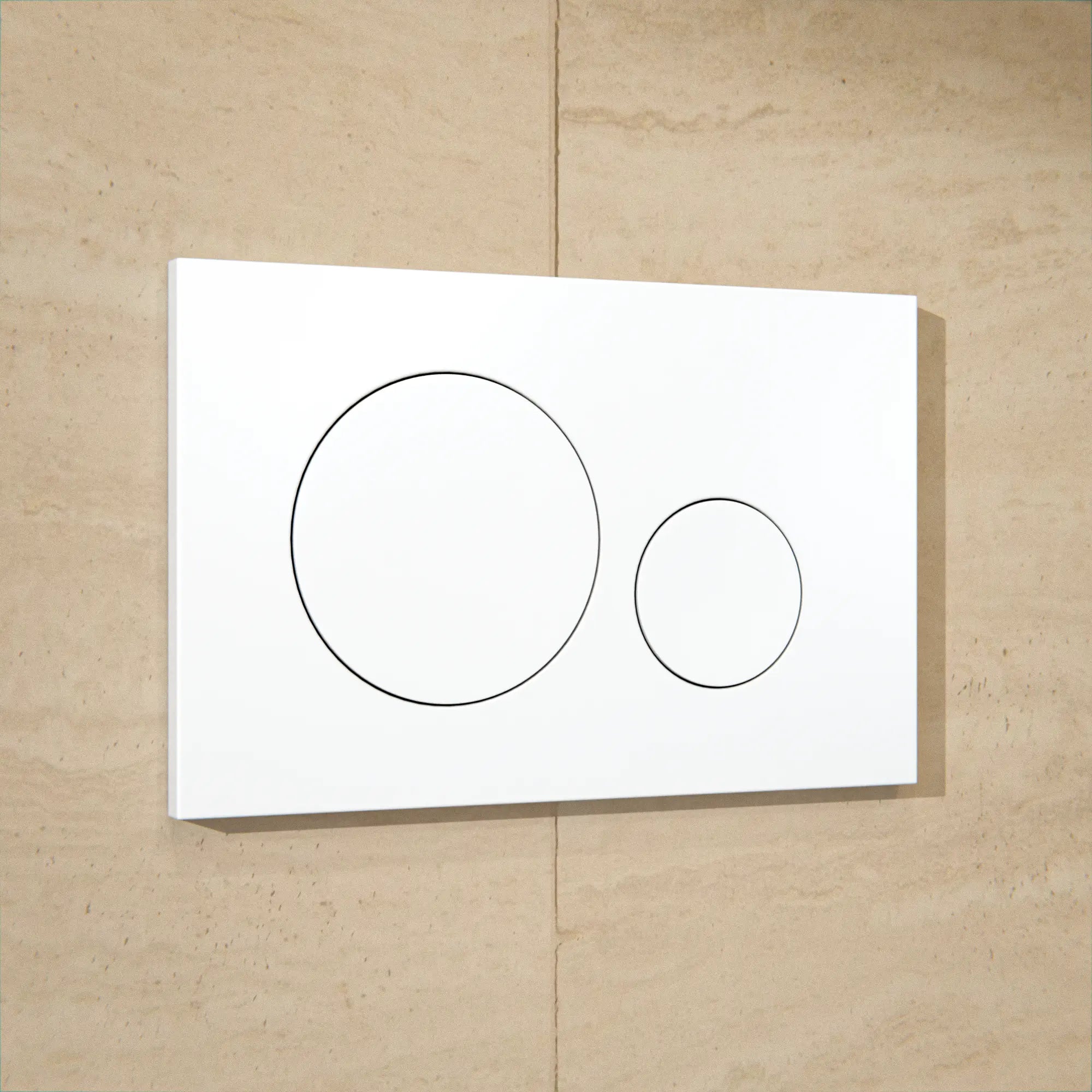 Mirlux Bedienplatte - Matt Weiß-ABS-Kunststoff DualFlush - Vorbestellen