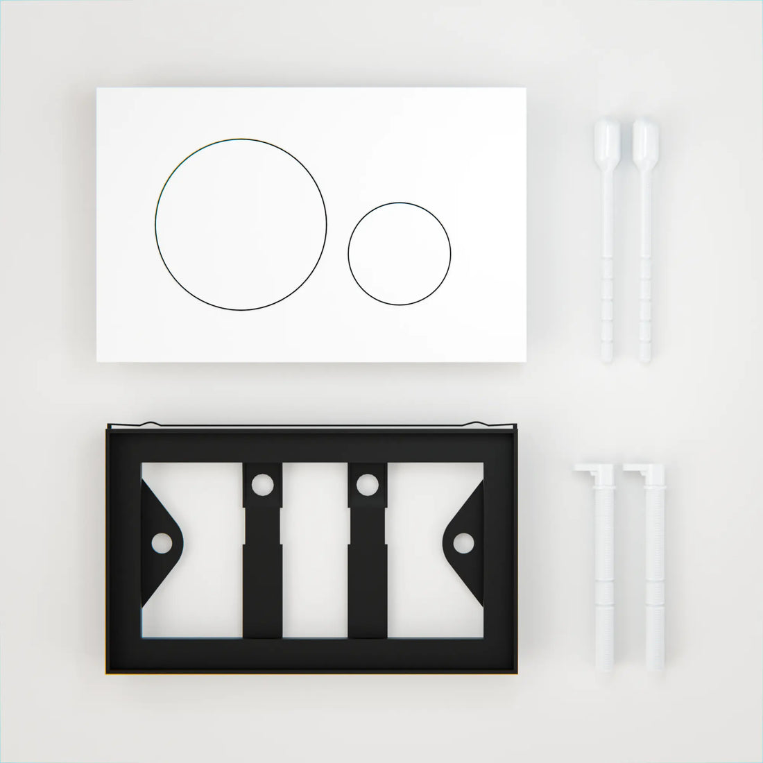 Mirlux Bedienungsplatte - Matt Weiß-ABS-Kunststoff DualFlush