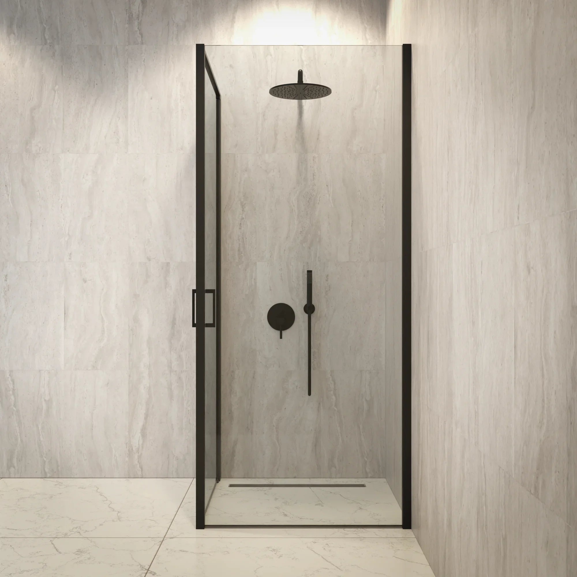 Duschkabine Vela – 90 x 200 – Schwarz