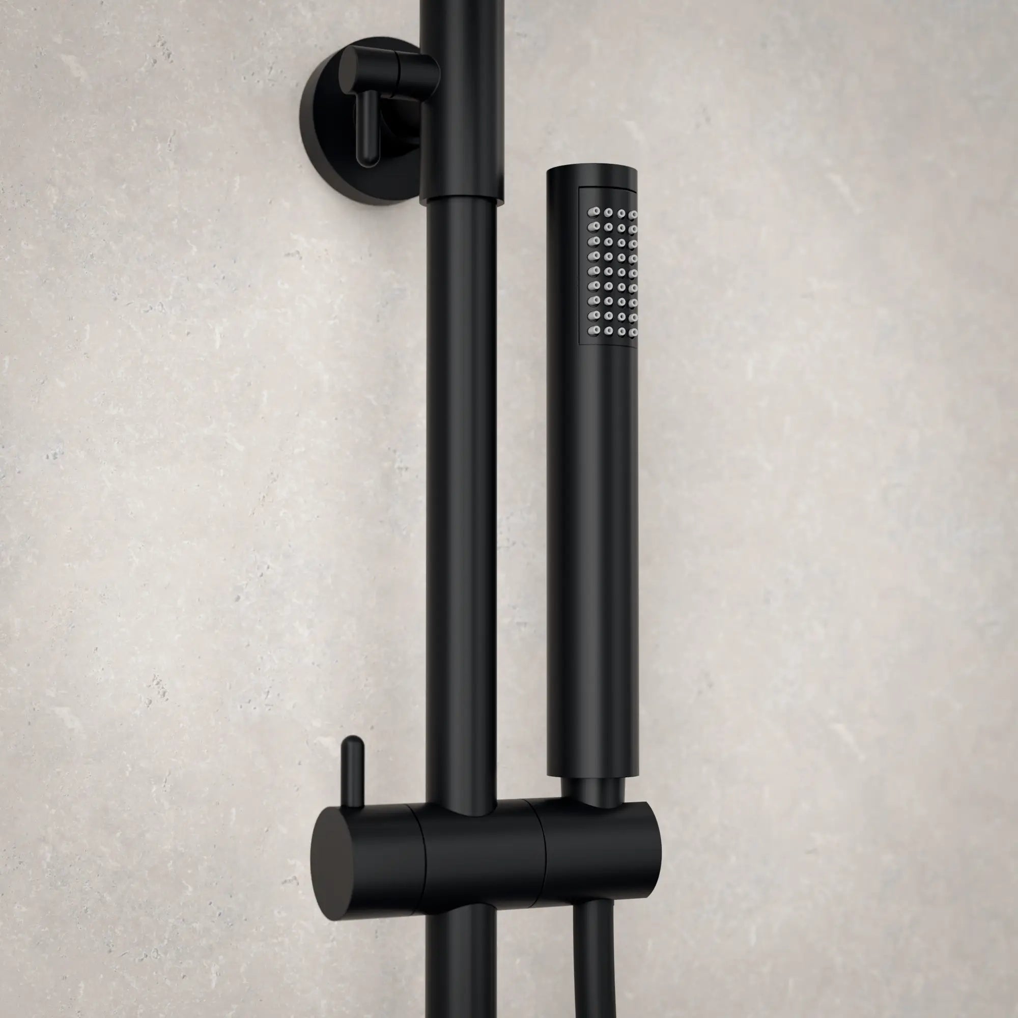 Regendusche Valo - Matt Schwarz mit Thermostatarmatur - 25 cm - Vorbestellen