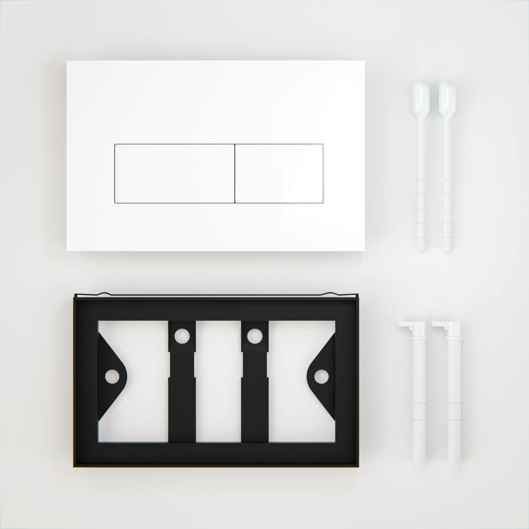 Mirlux Bedienungsplatte - Glänzend weiß- ABS Kunststoff DualFlush - Vorbestellen