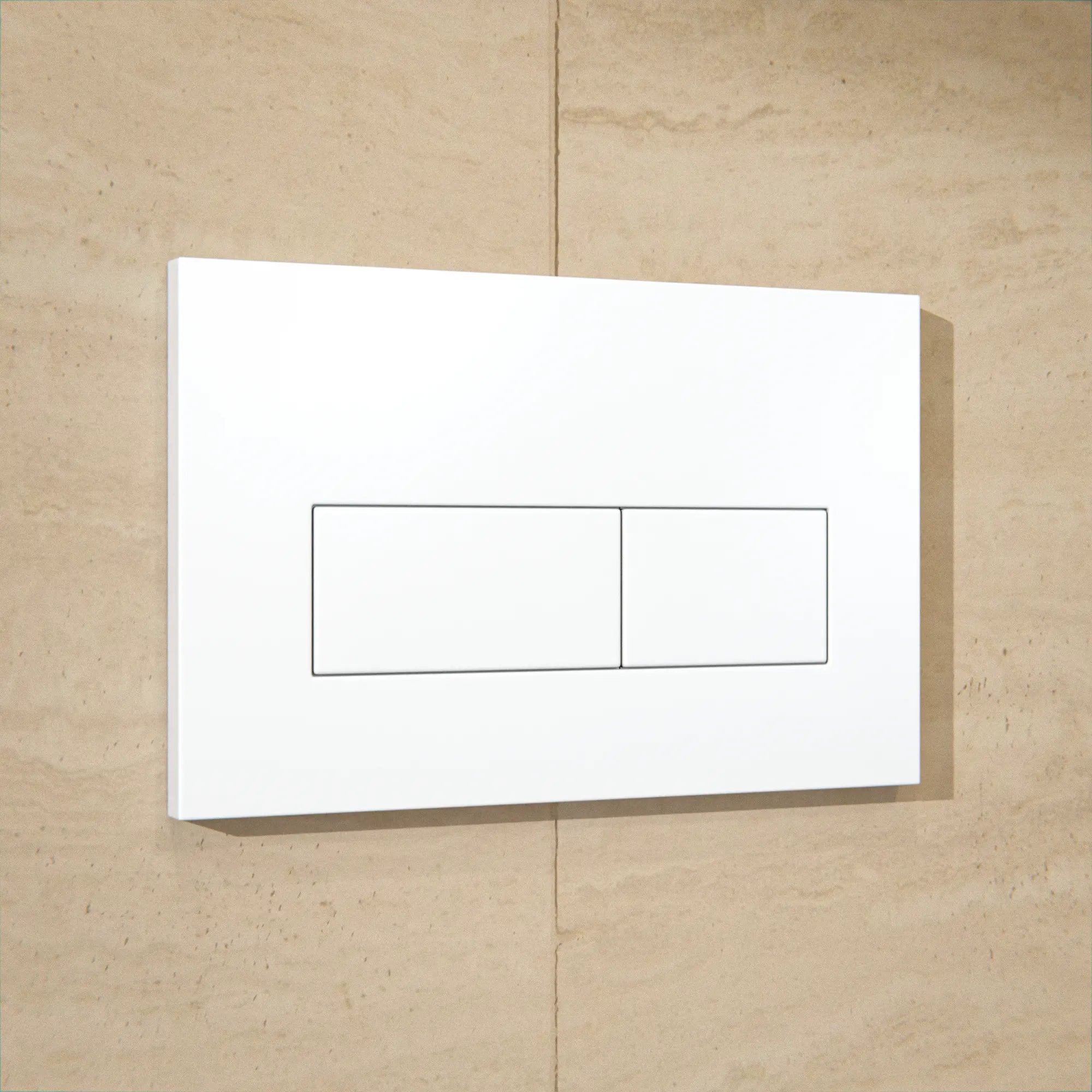 Mirlux Bedienungsplatte - Matt Weiß- ABS Kunststoff DualFlush - Vorbestellen