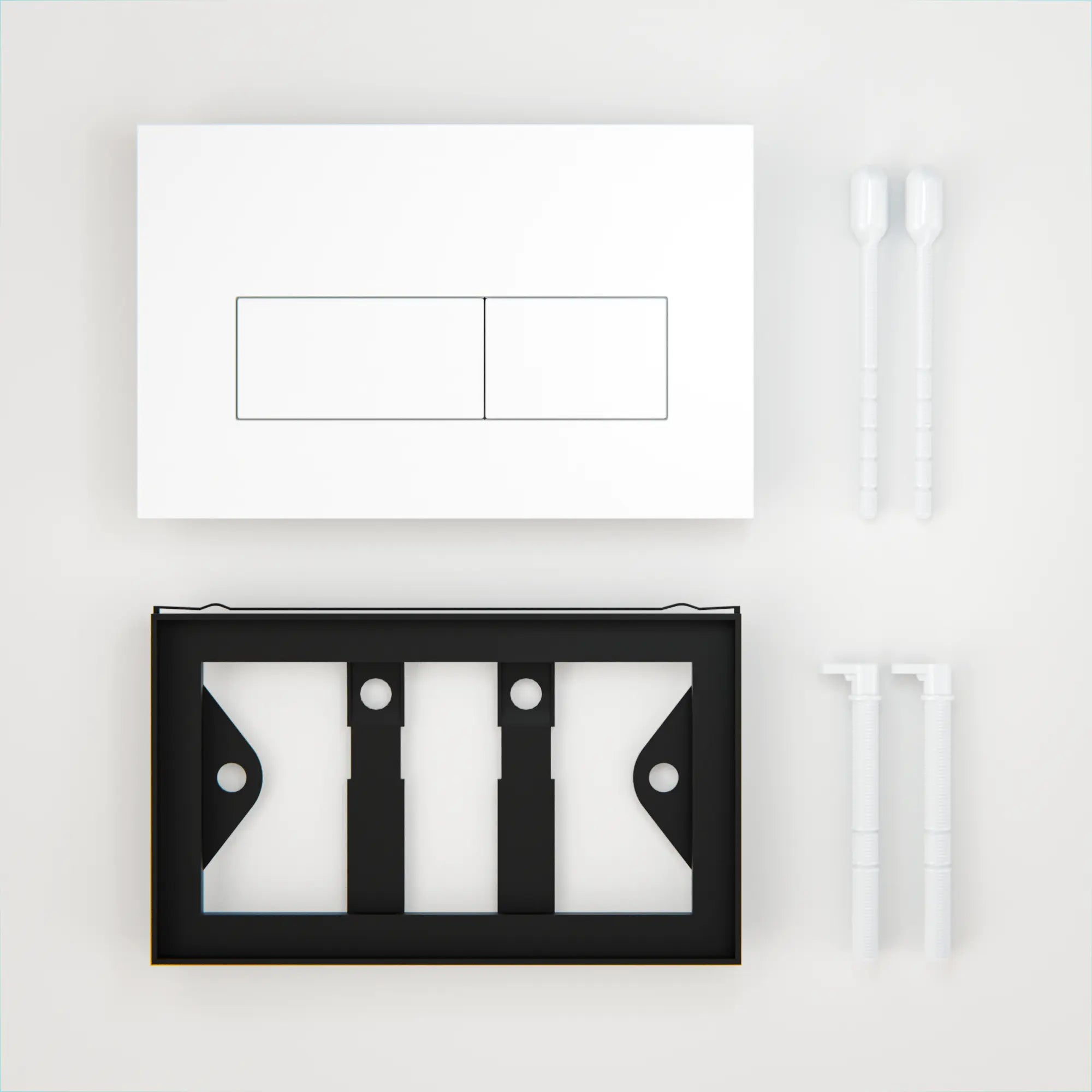 Mirlux Bedienungsplatte - Matt Weiß- ABS Kunststoff DualFlush - Vorbestellen