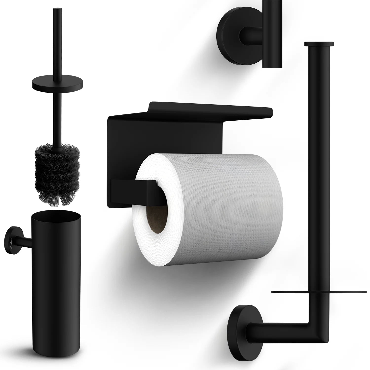Badezimmer-Accessoire-Set – WC – Schwarz