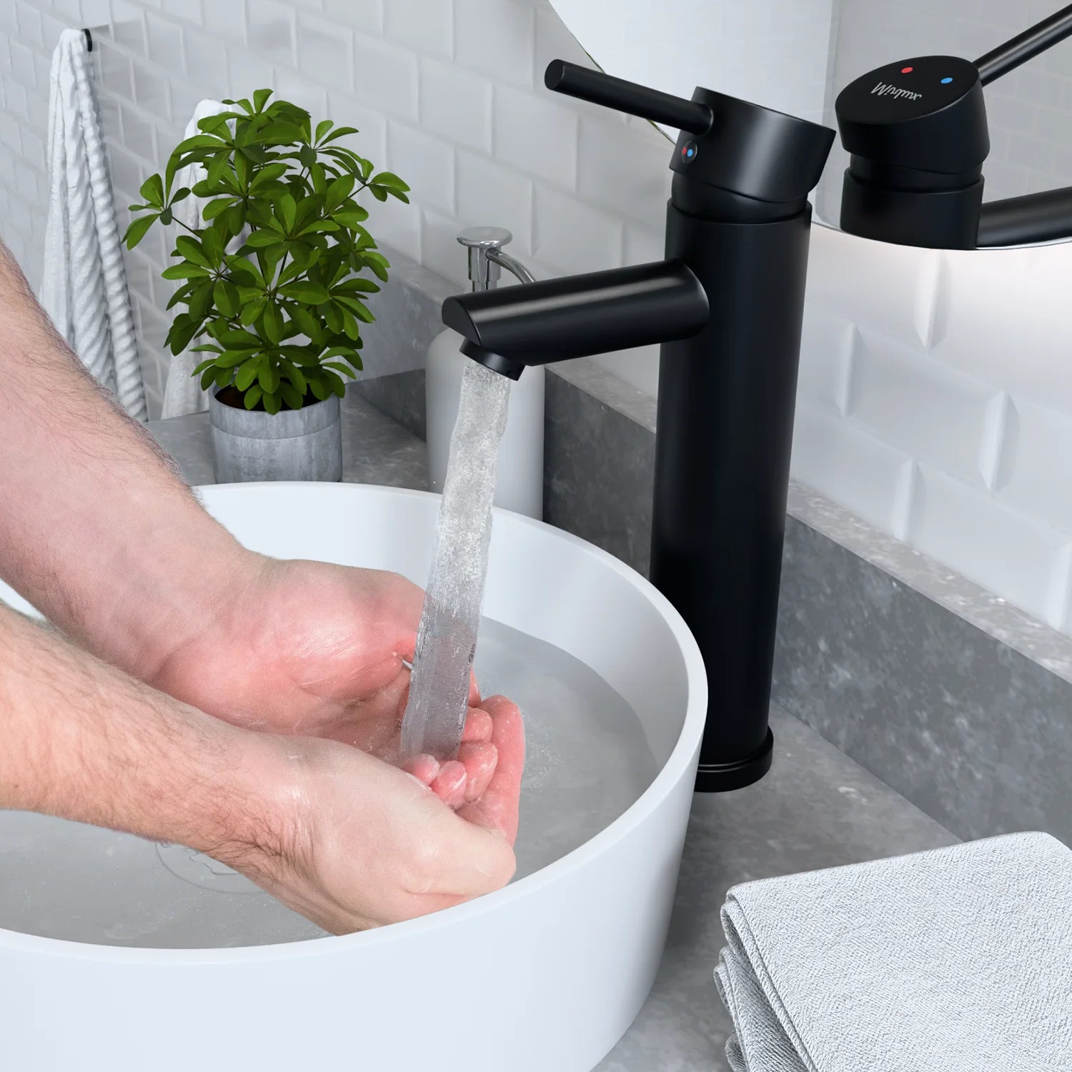 Waschtischarmatur – WC – Schwarz [EIRENE]