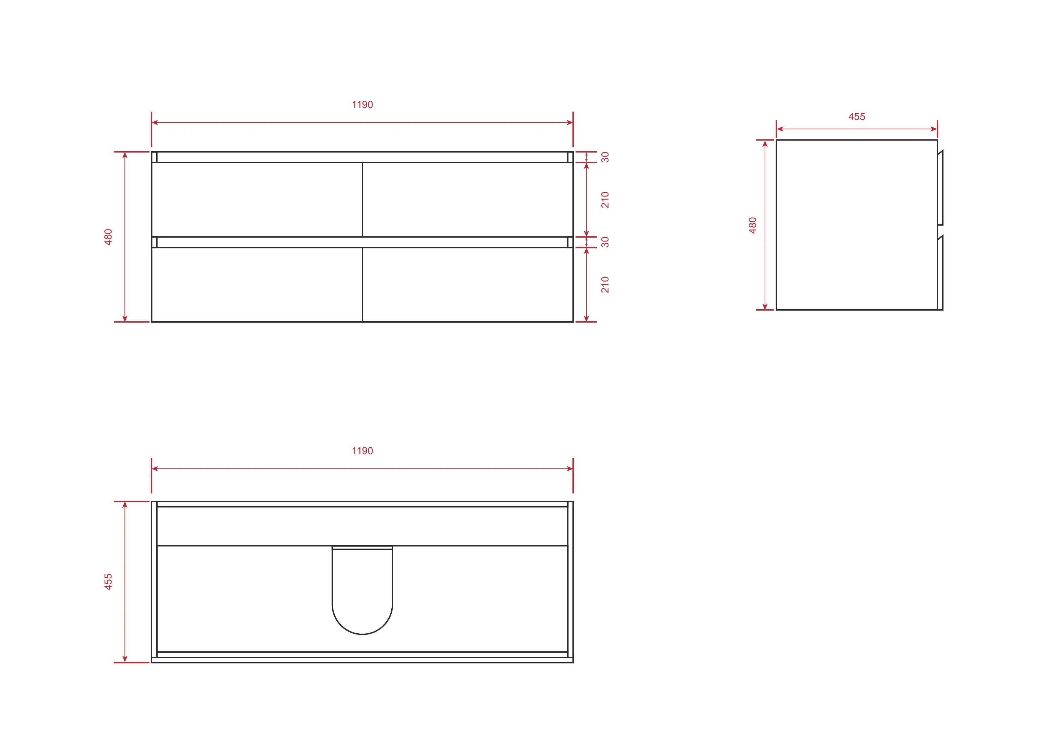 Badezimmermöbel Asora - 120 cm - Walnuss - Waschtisch Weiß