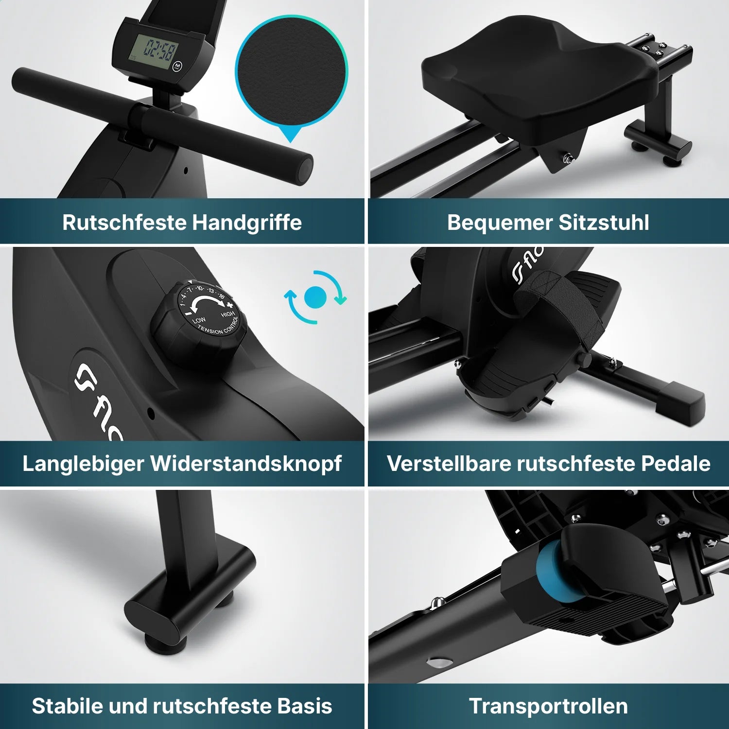 Rudergerät - Elvora Edge - Magnetwiderstand