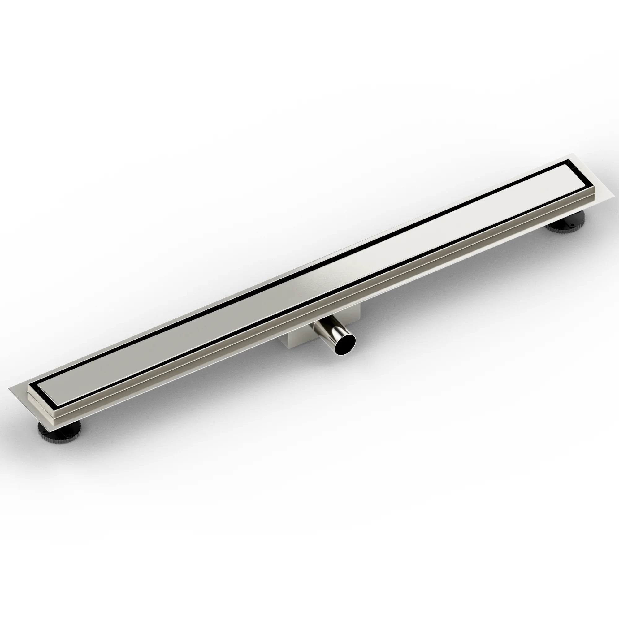 Duschrinne – 90 cm – Fliesenrost – Edelstahl – mit Flansch