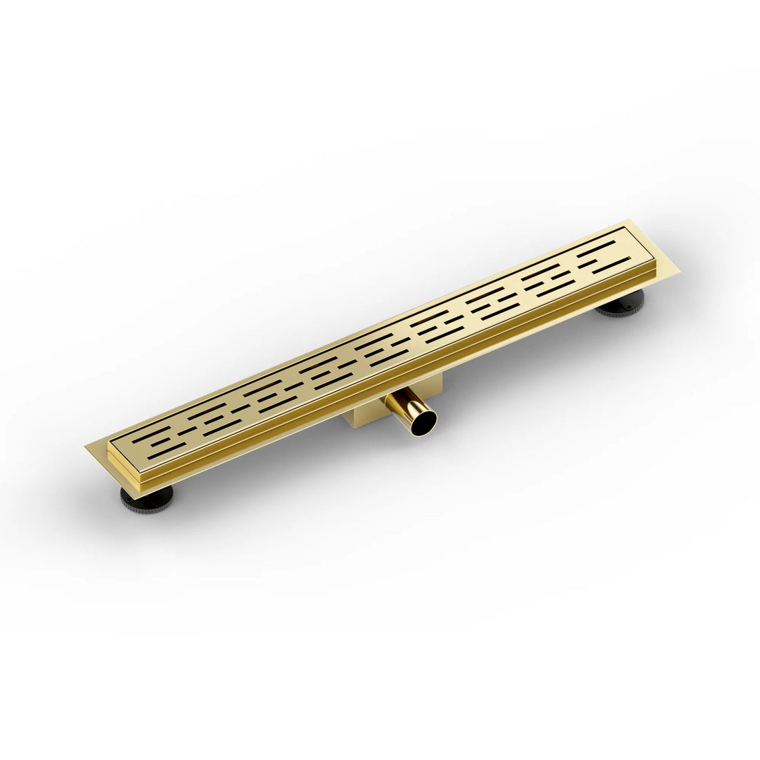 Duschrinne – 70 cm – Gold – Standardrost – Edelstahl – mit Flansch
