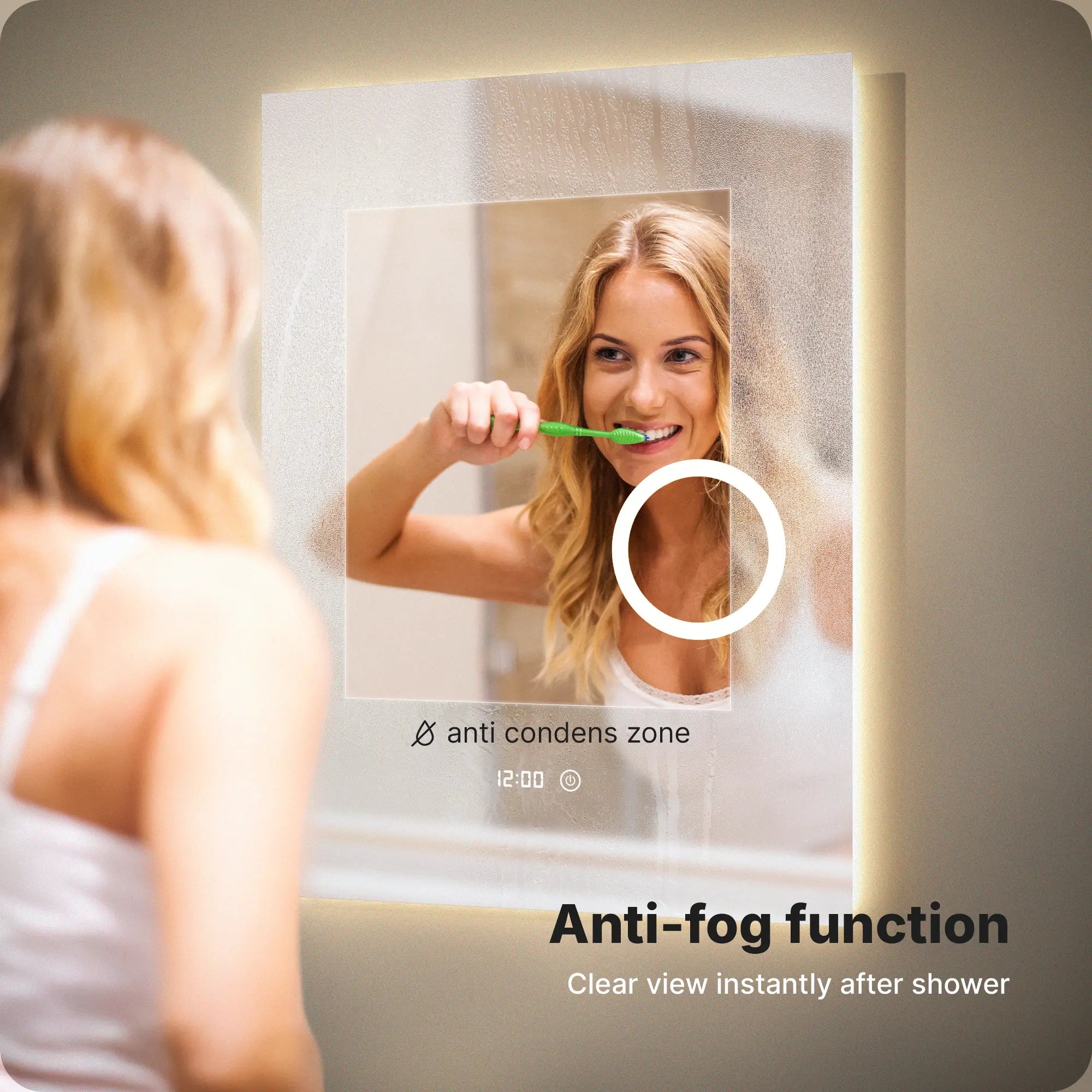 Badezimmerspiegel – 60x80 cm – Rahmenlos - Rechteck