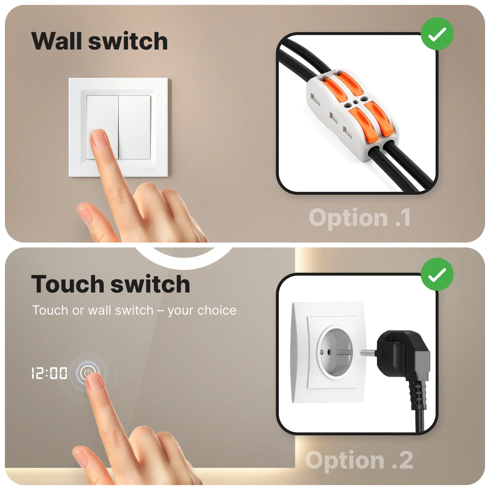 Badezimmerspiegel – 60x80 cm – Rahmenlos - Rechteck