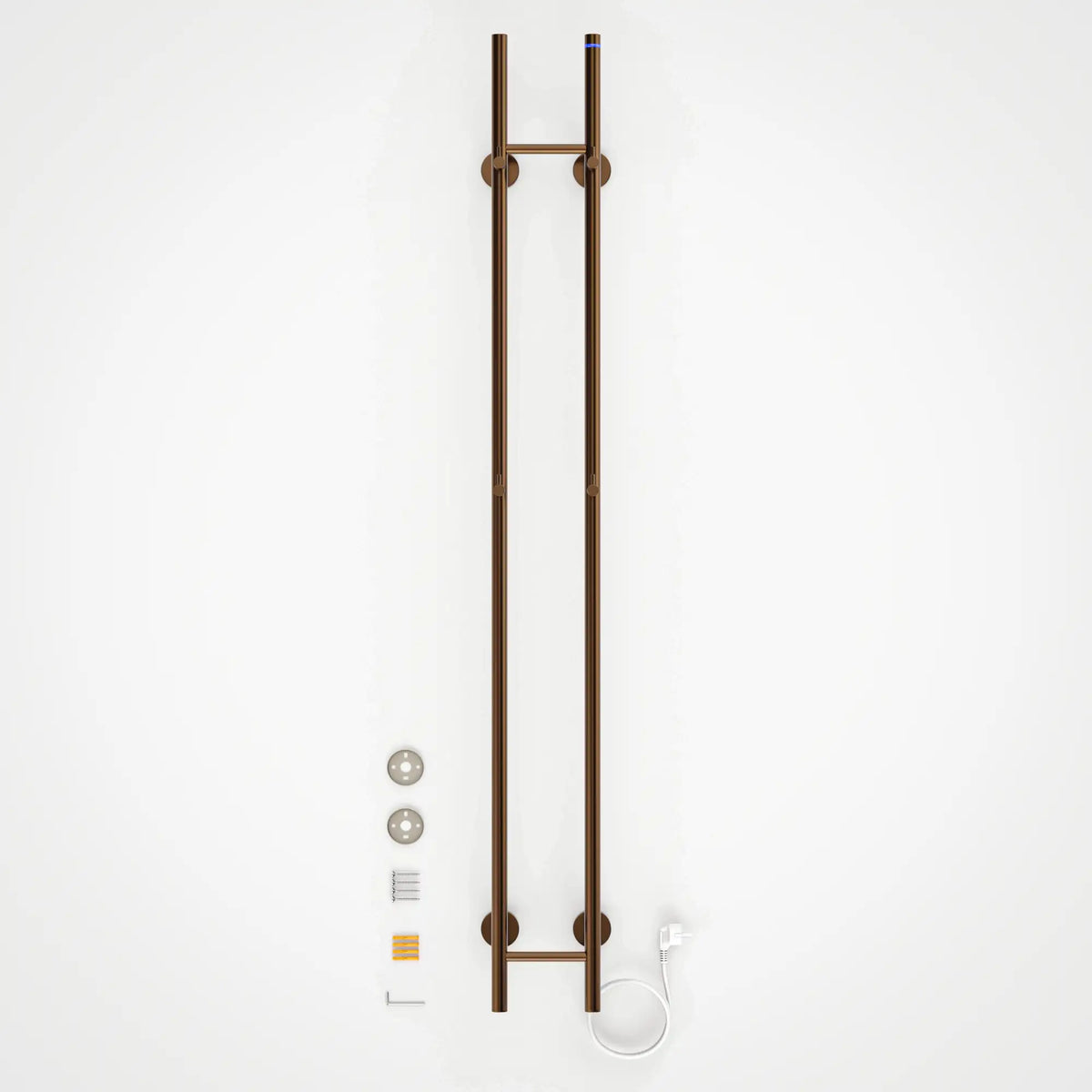 Elektrischer Stangen-Handtuchheizkörper Doppel - 70 Watt - 150x16.8 cm - Kupfer