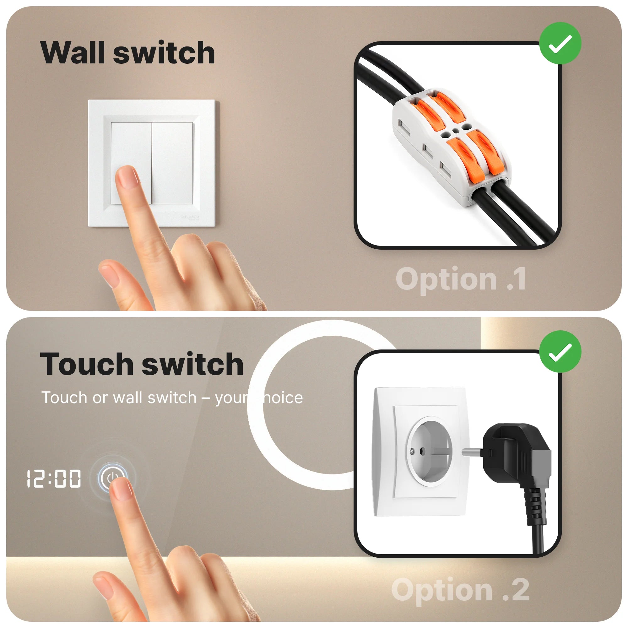 Badezimmerspiegel – 120x60 cm – Rahmenlos - Rechteck