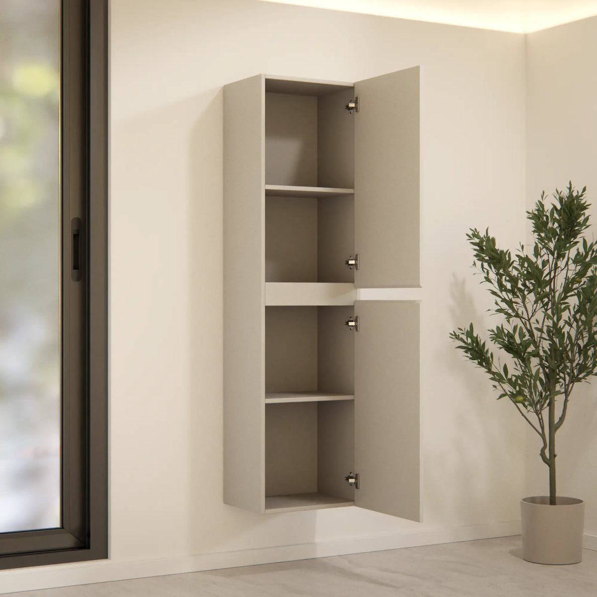 Badezimmermöbel Ruvo - 150 cm - Taupe