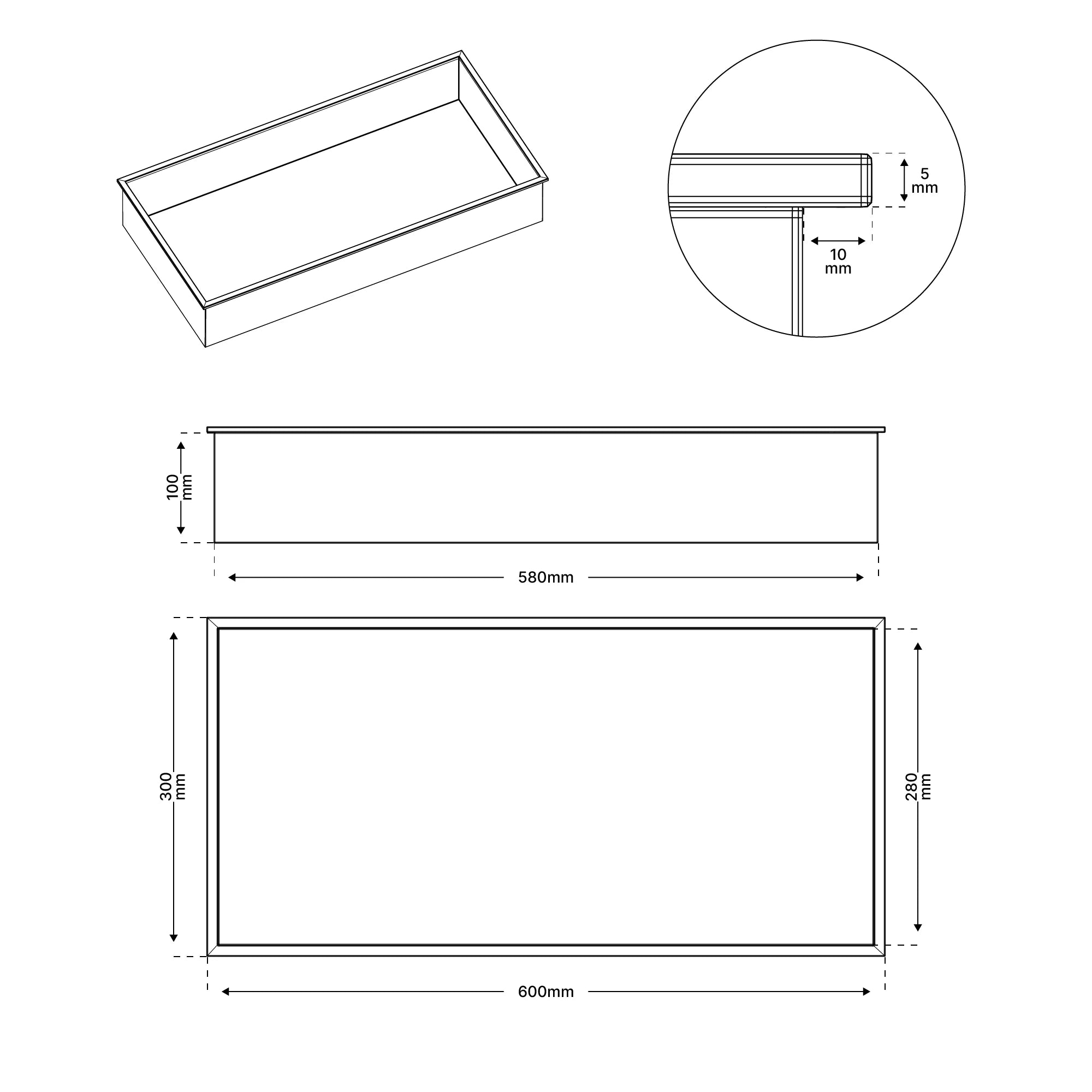 Badezimmernische - 30x60x10 - Grau