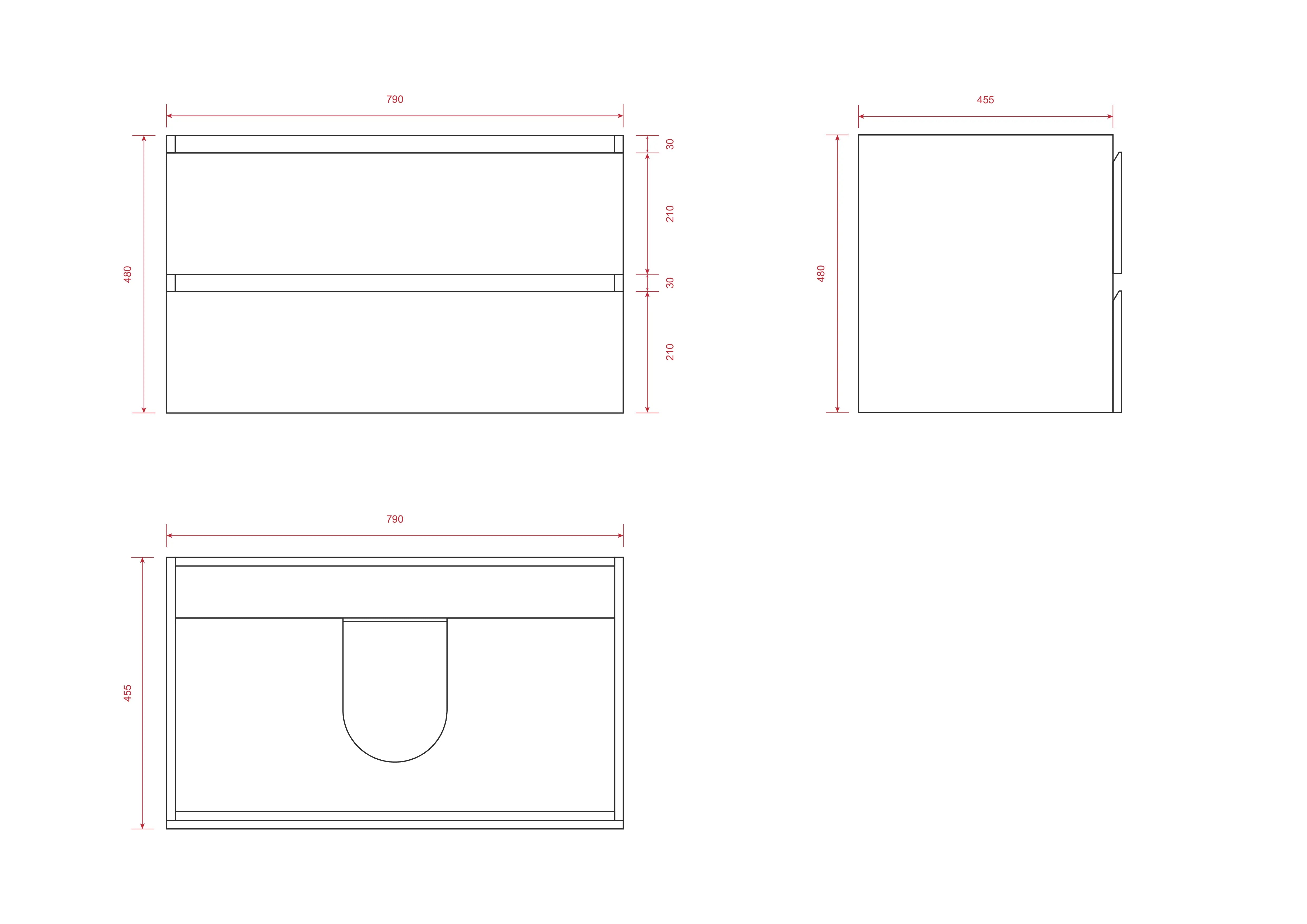 Badezimmermöbel Sova – 80 cm – Helleiche – Weißes Waschbecken