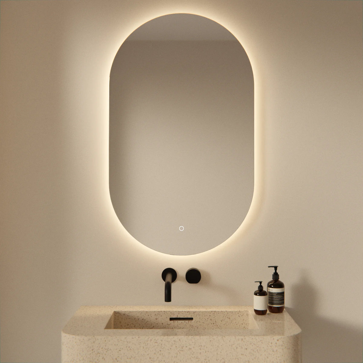 Badezimmerspiegel - 100x60cm Oval - Rahmenlos