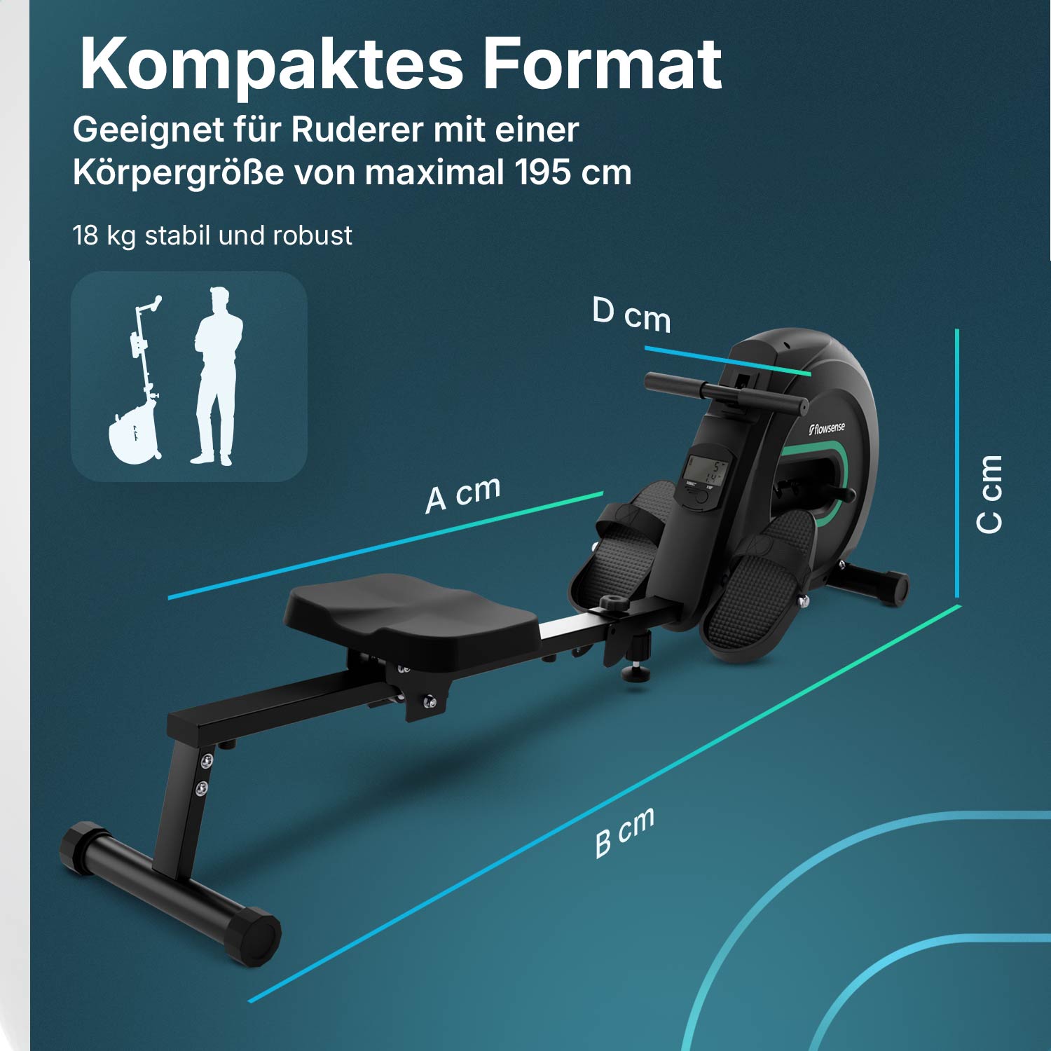 Rudergerät Elvora Lite – Elastischer Widerstand