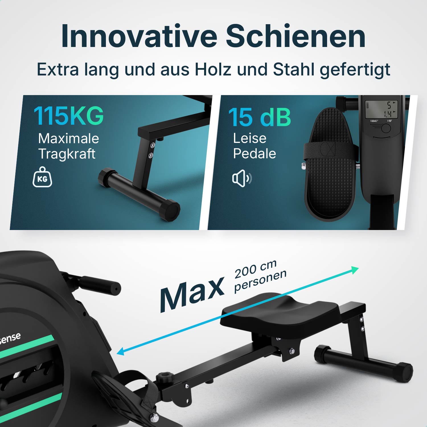 Rudergerät Elvora Lite – Elastischer Widerstand
